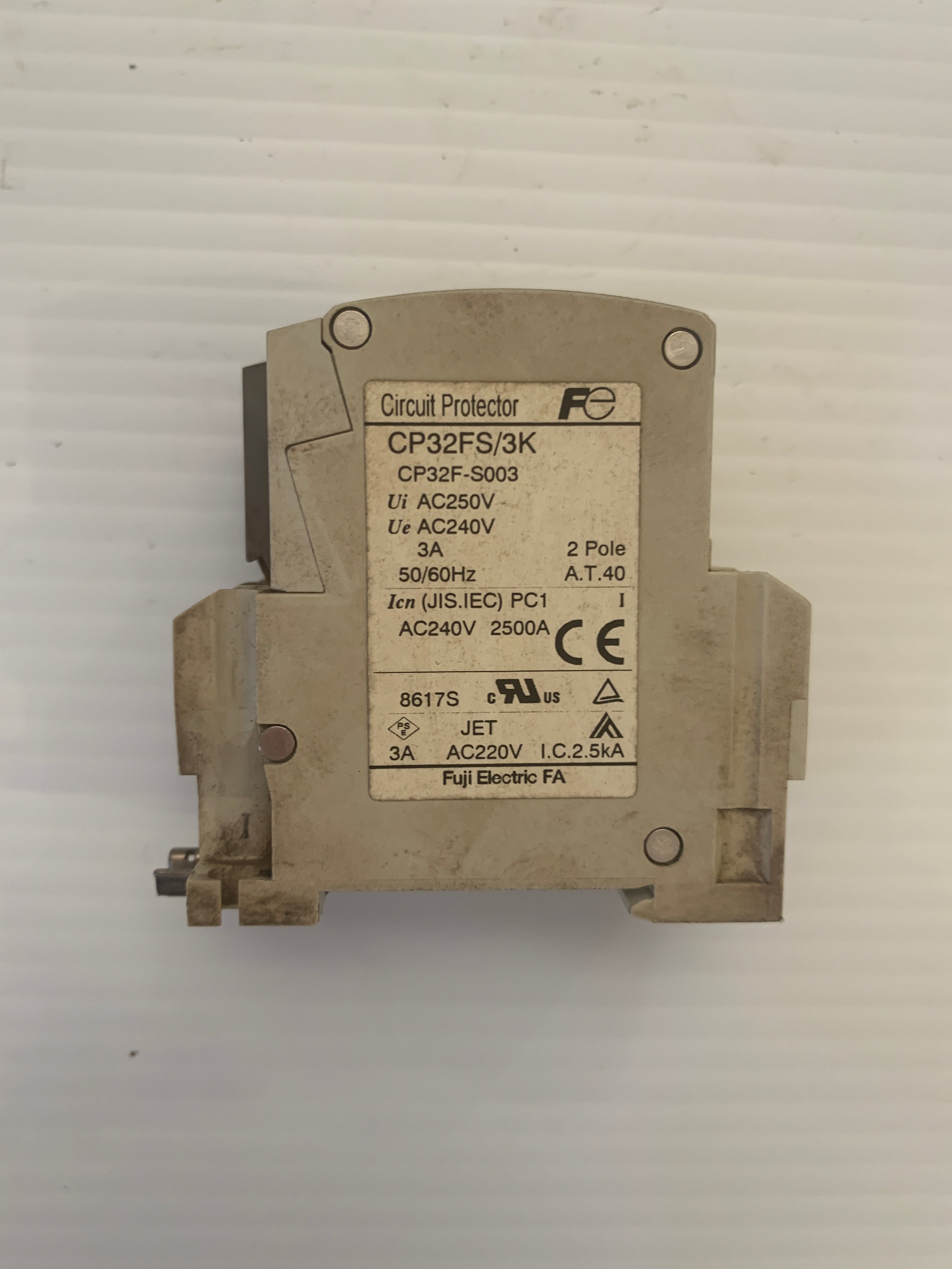 Fuji Circuit Breaker CP32FS/3K CP32F-S003 50/60HZ 2 Pole AC240V 2500A