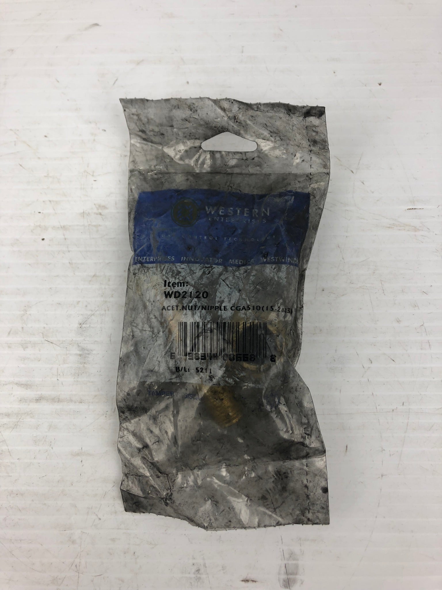 Western Enterprises WD2120 ACET Nut Nipple CGA510