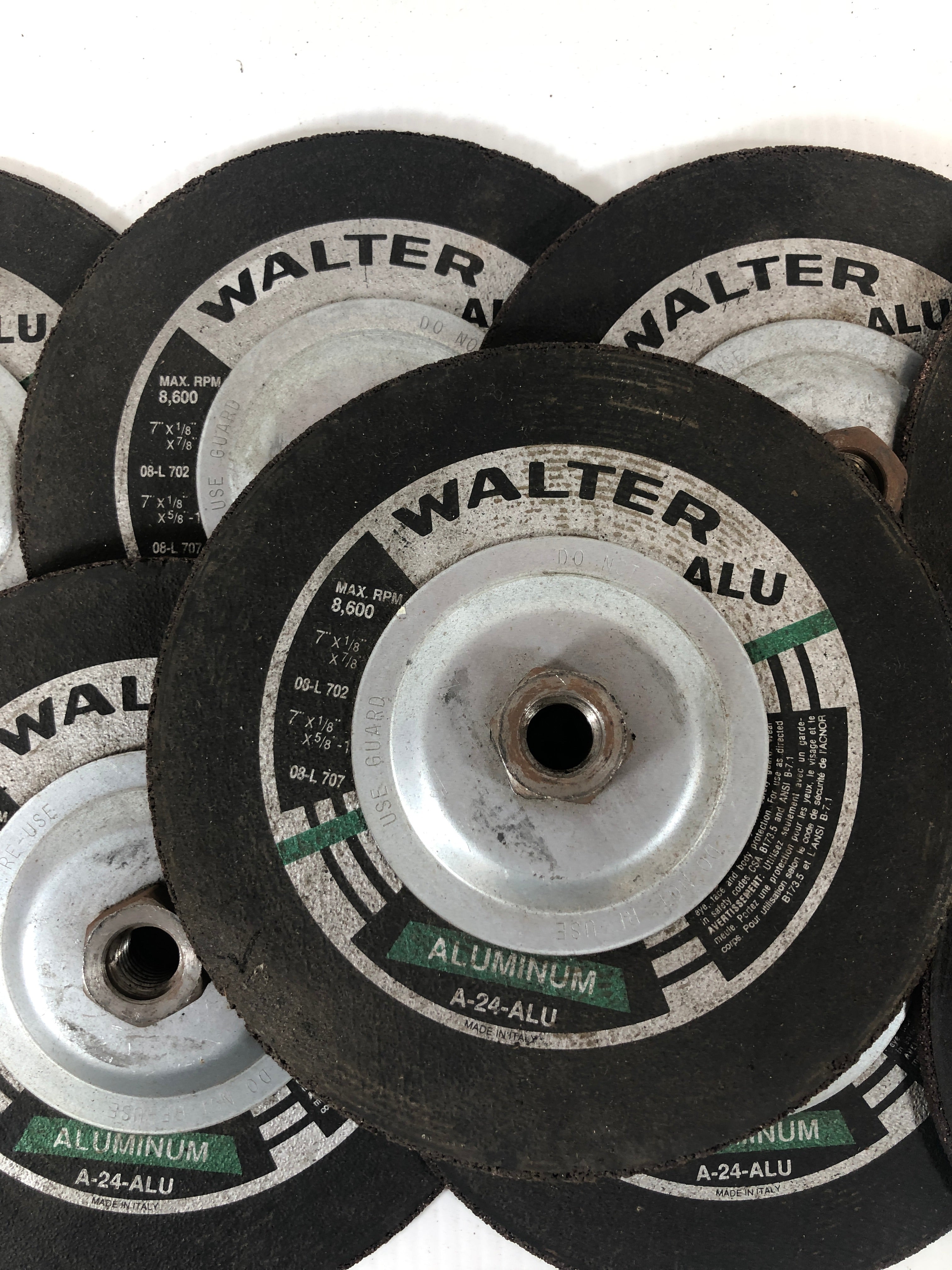 Walter 7" Aluminum Grinding Wheel A-24-ALU (Lot of 9)