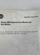 Allen-Bradley Kinetix 2000 Axis Module Installation Instructions Publication