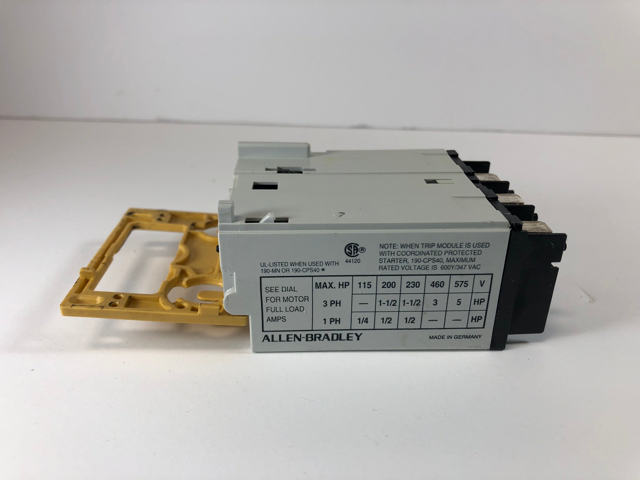 Allen-Bradley 190-P060 Motor Protection Trip Block Series A