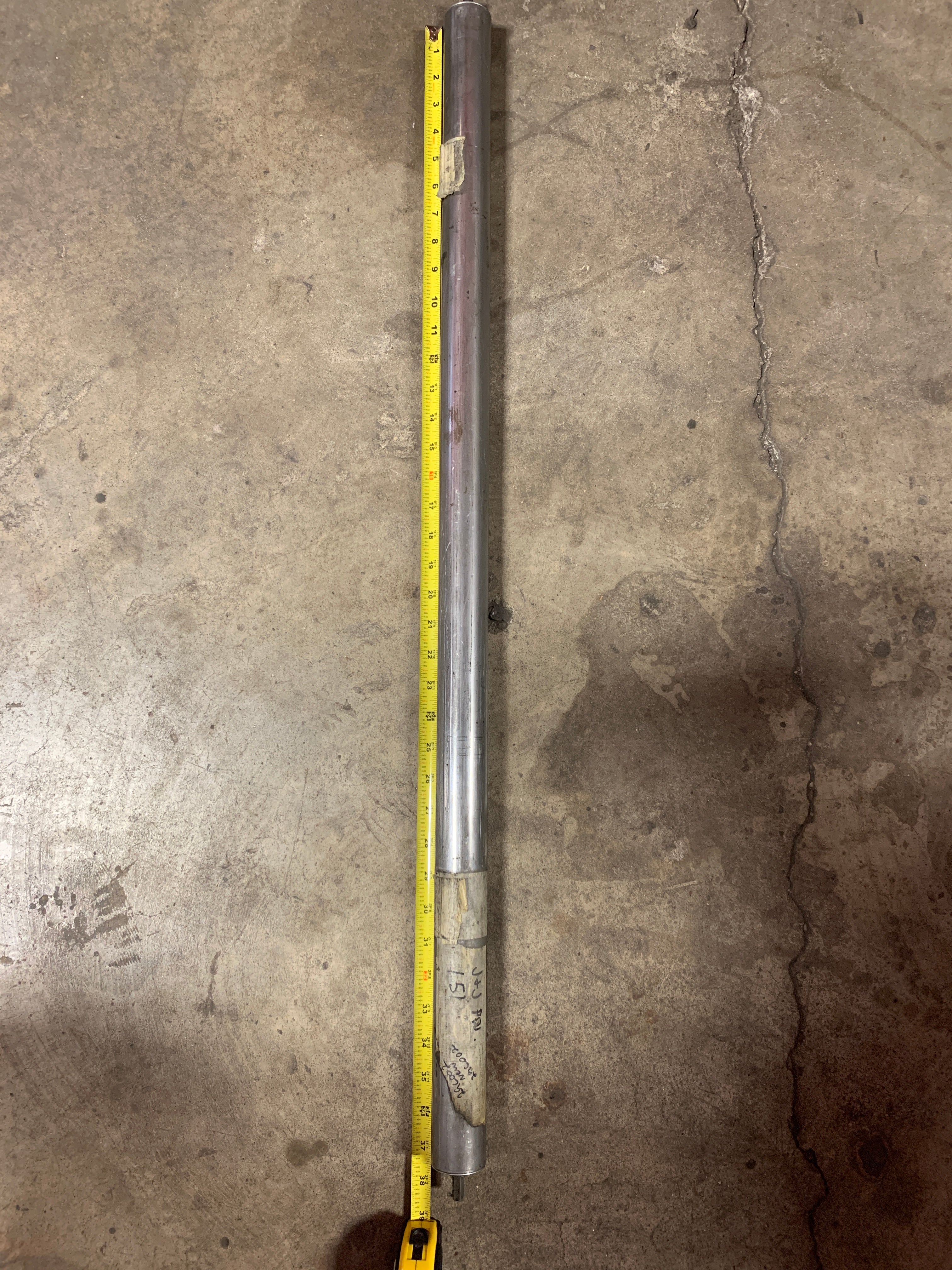 Gravity Conveyor Roller 37" L x 1.62" OD x 0.3" Axle Width - Lot of 3
