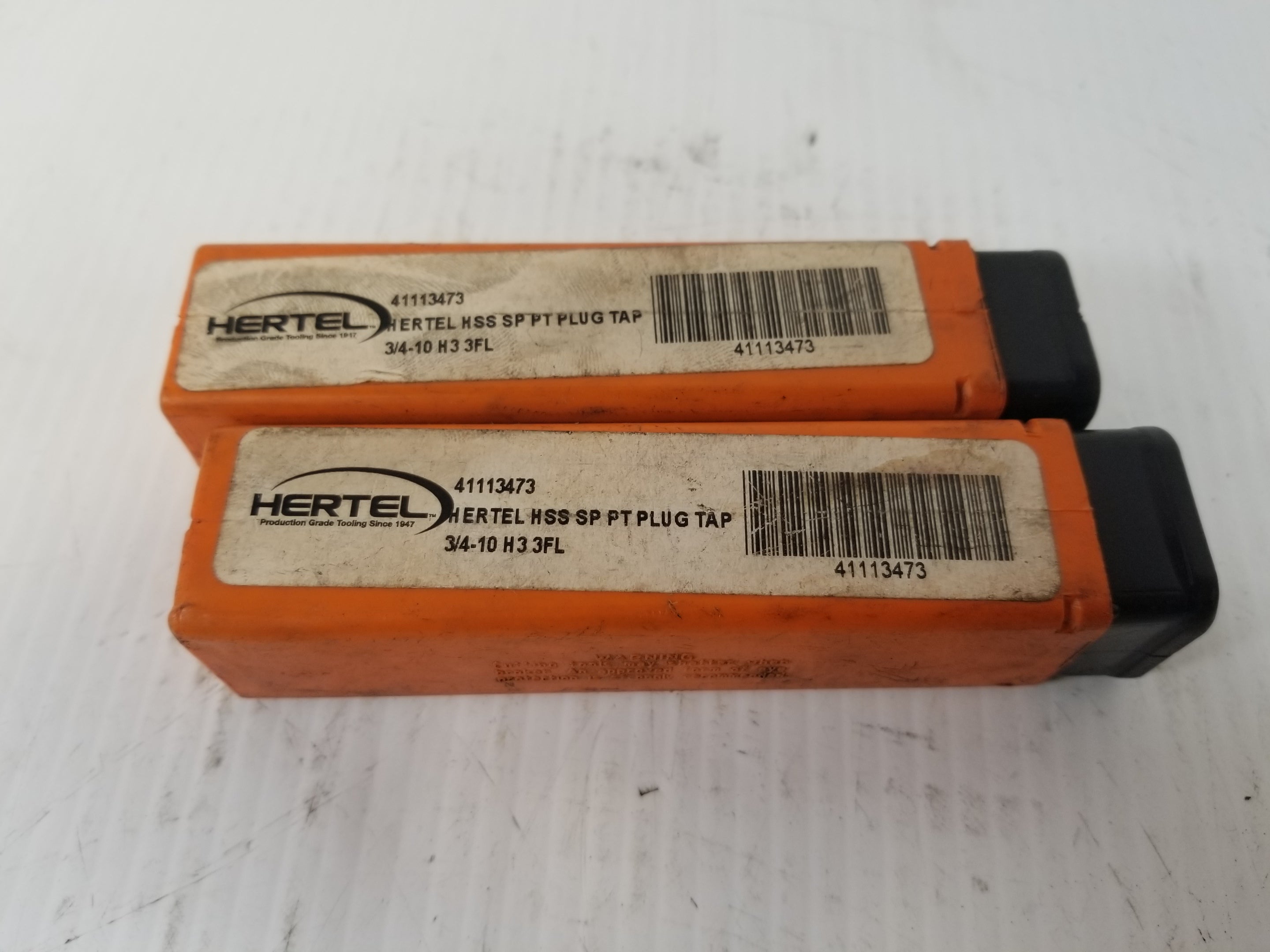 Hertel 41113473 3/4-10 H3 3FL HSS SP PT Plug Tap (Lot of 2)