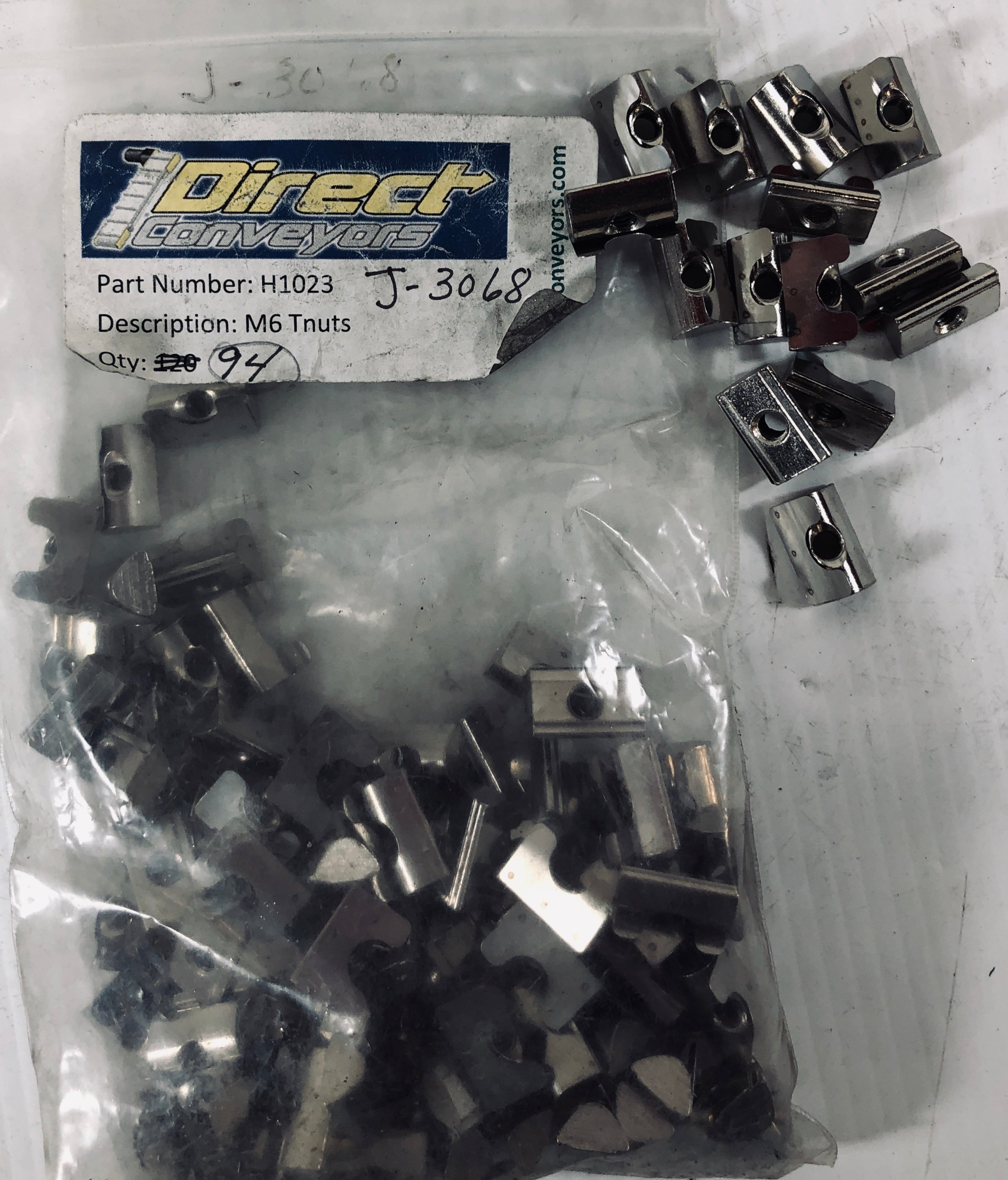 Direct Conveyors H1023 M6 Tnuts (Lot of 94)