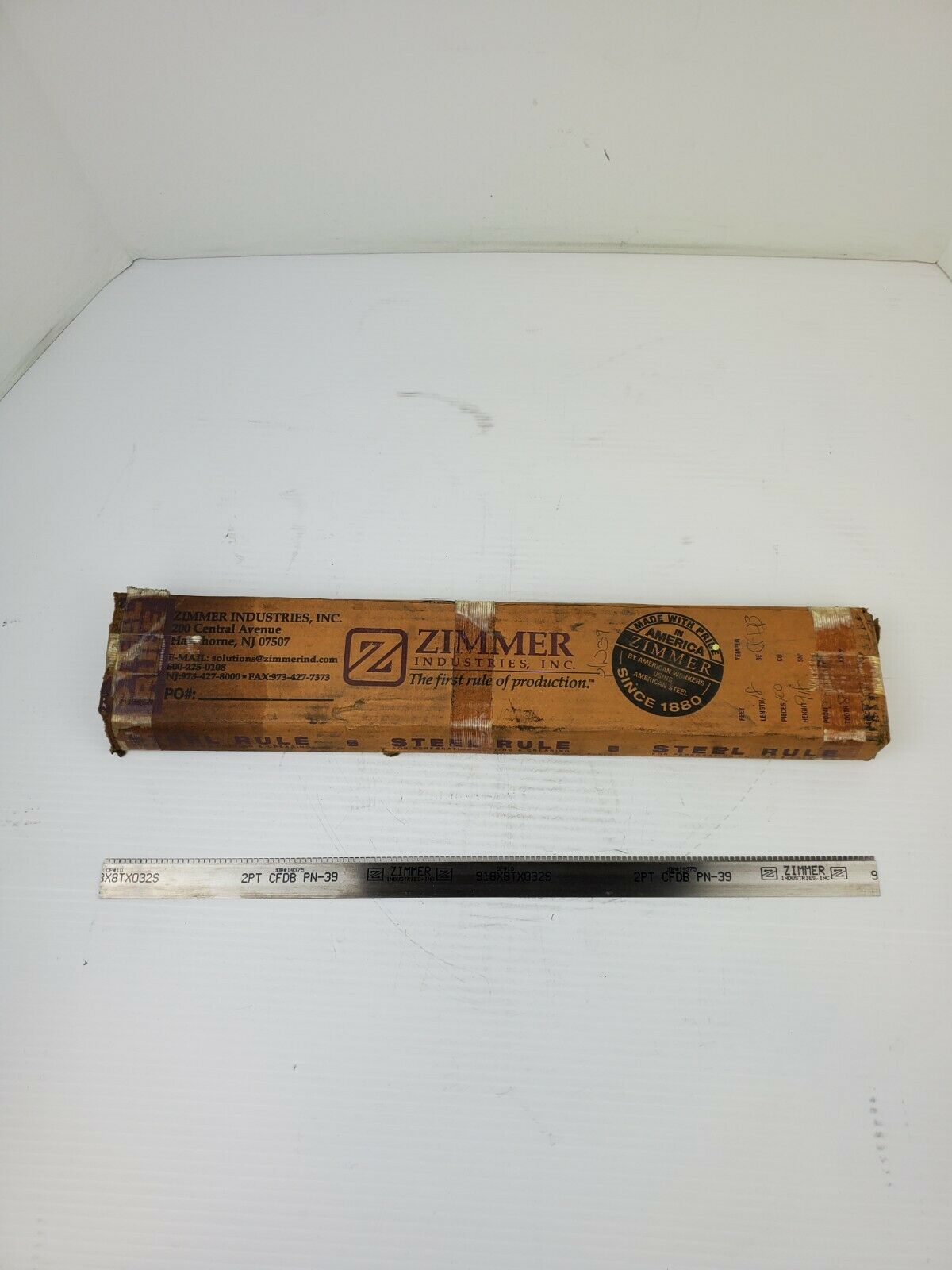 Zimmer Industries Steel Rule 918X8tXX032S OP#10 2PT CFDB-PN-39 (100 Count)
