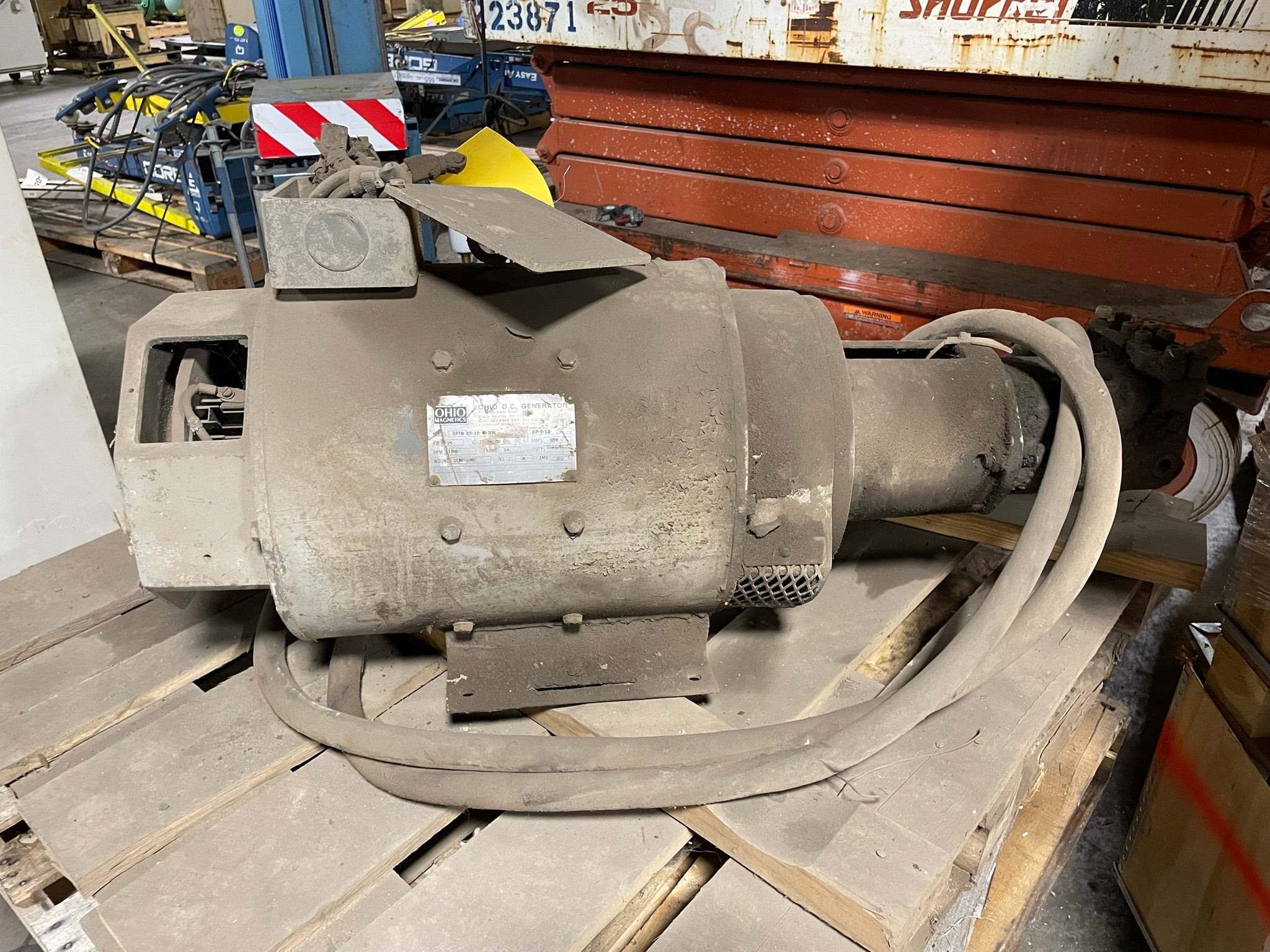 Ohio Magnetics DC Generator OPTH-25-18-WI308 25kW 1800 RPM 230VDC 14 Frame 109A