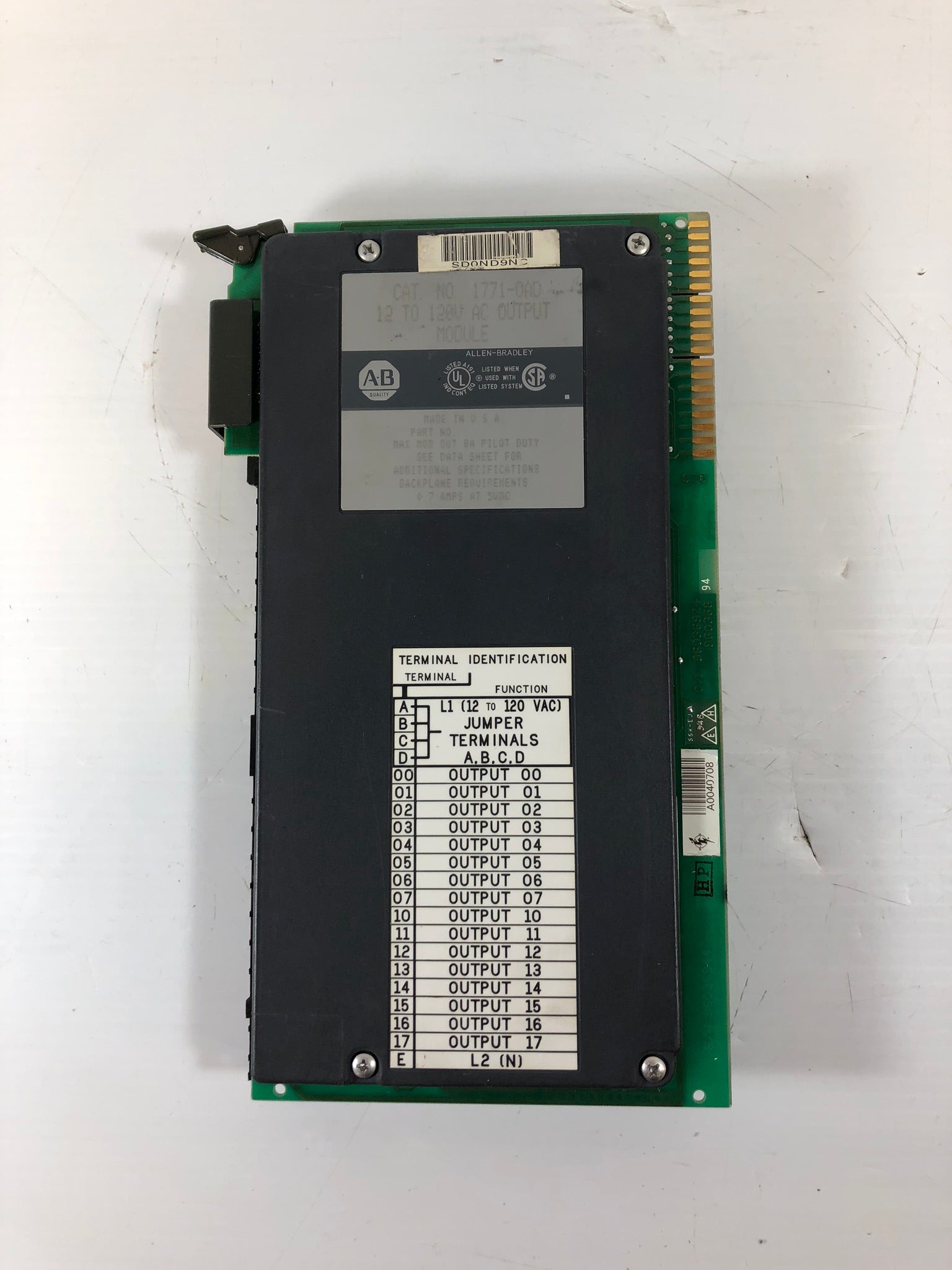 Allen-Bradley 1771-0AD 1771-OAD 12-120 VAC Output Module