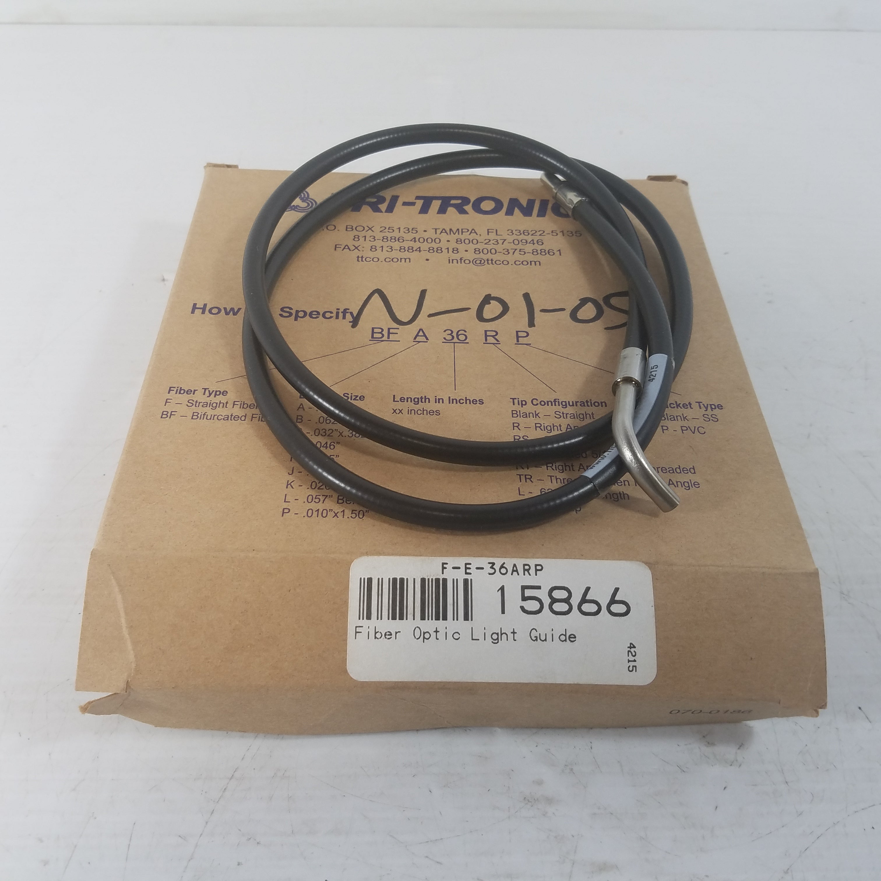 Tri-Tronics F-E-36ARP 15866 Fiber Optic Light Guide Sensor