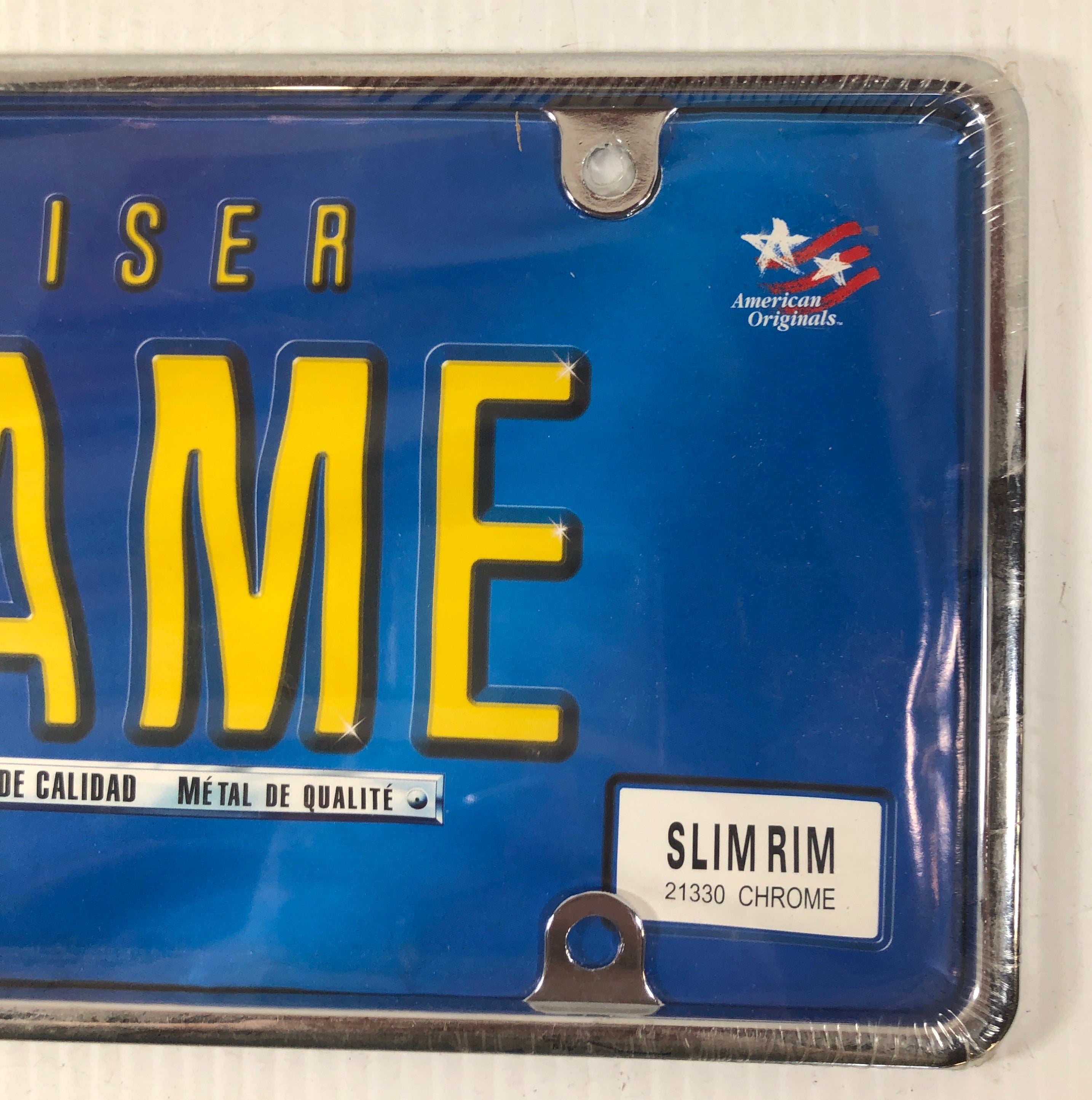 Cruiser License Plate Frame Slim Rim 21330 Chrome