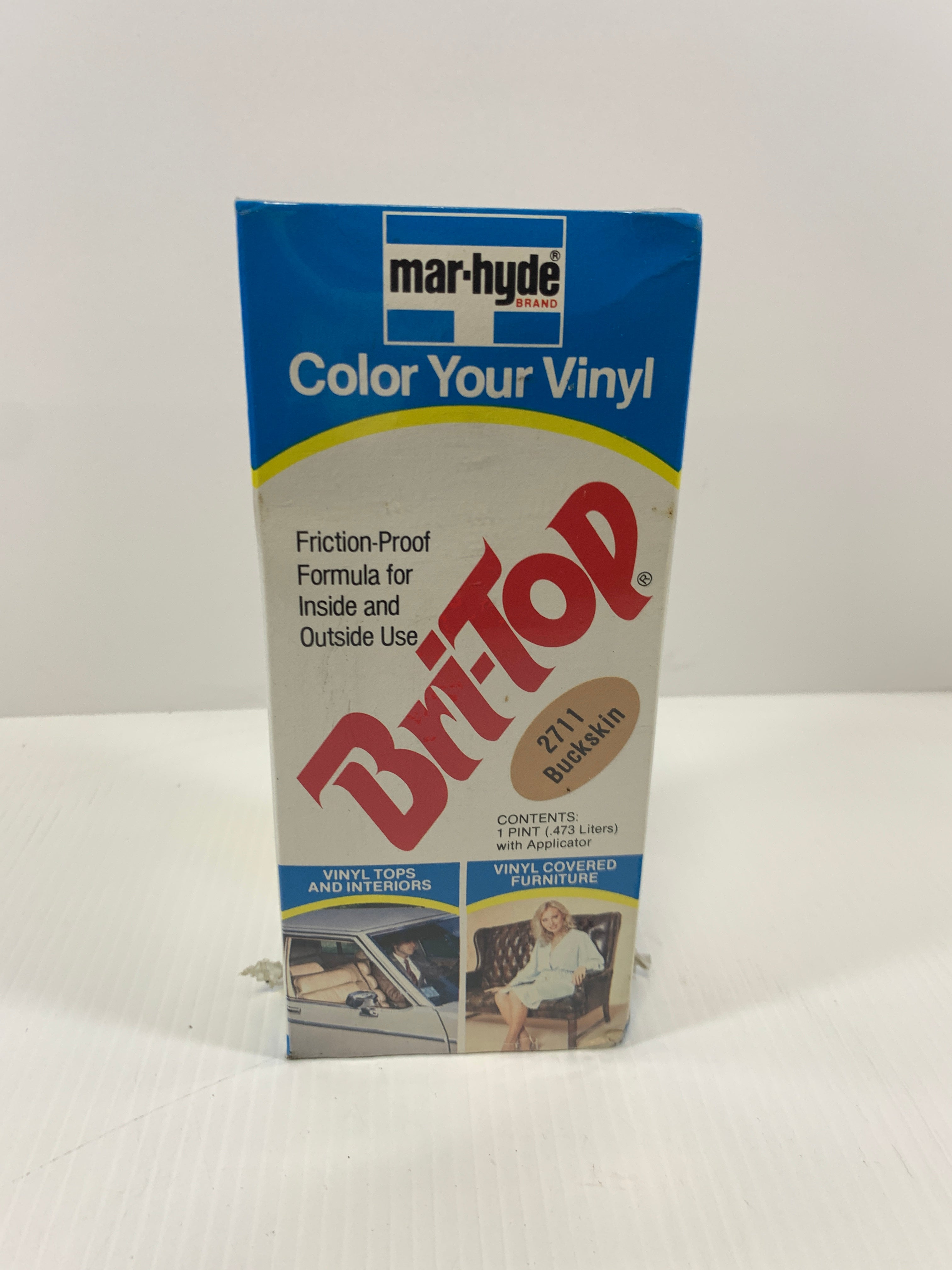 Mar-Hyde Bri-Top Vinyl Color 2711 Buckskin Vintage Box