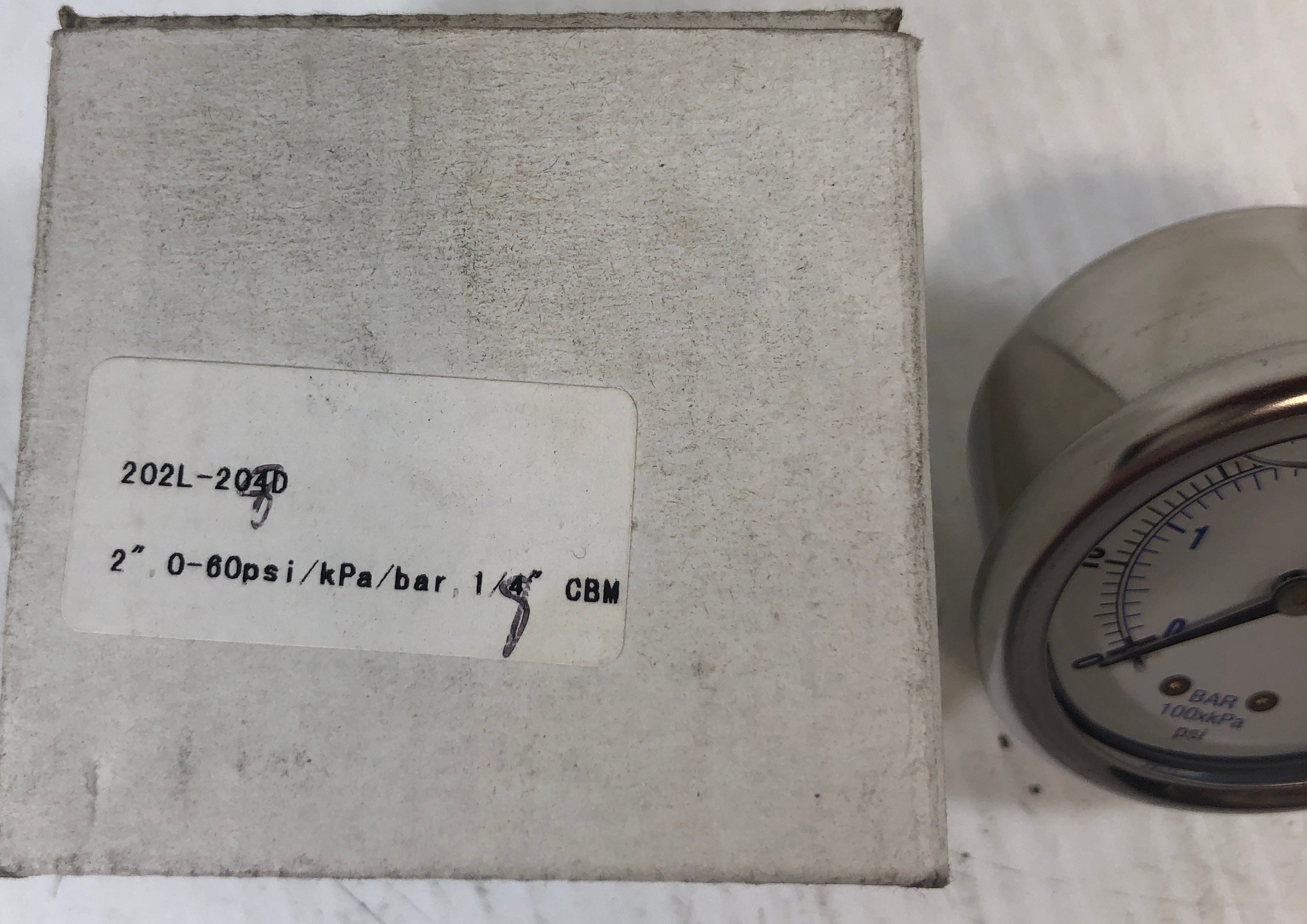 Bar Gauge 202L 2" 0-60 PSI