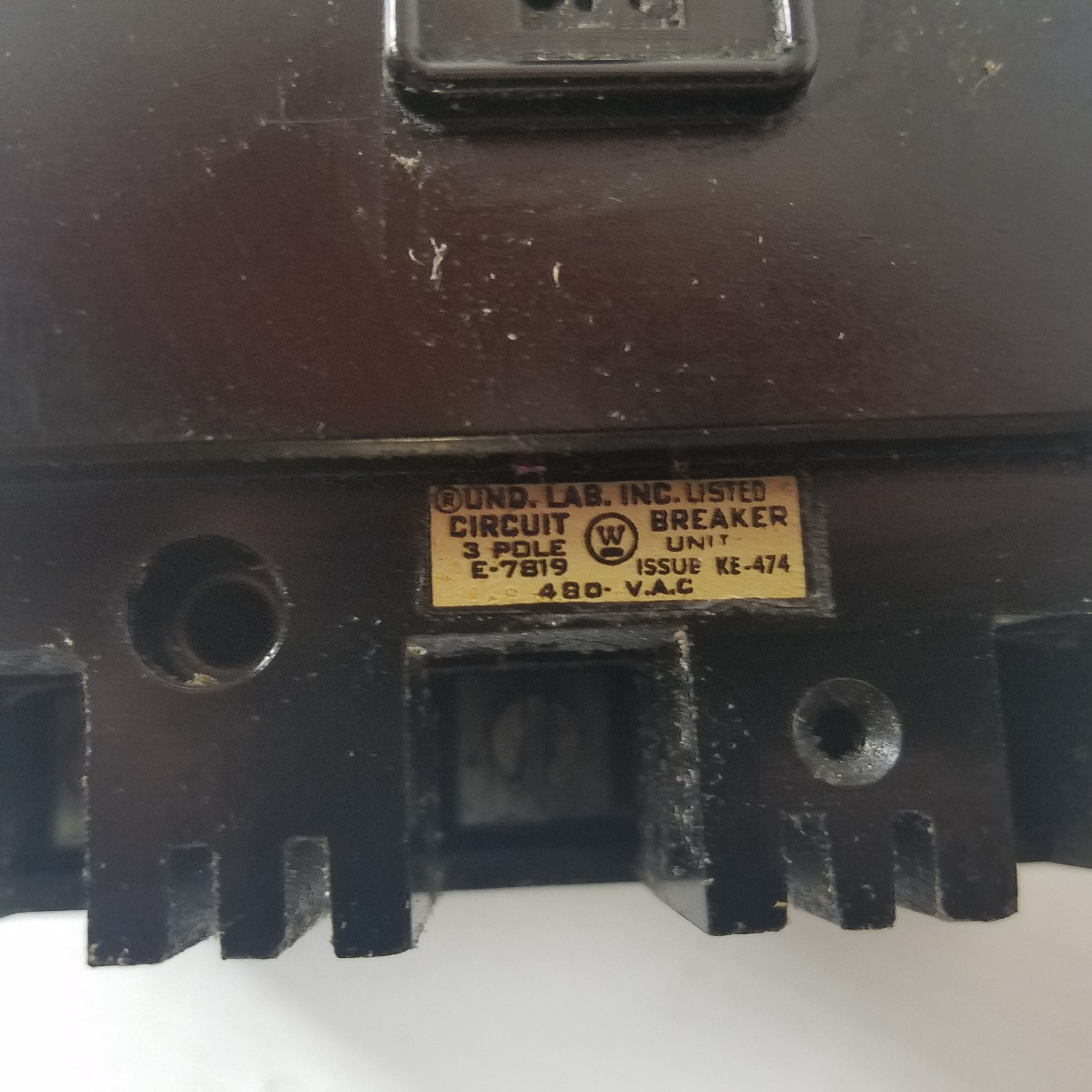 UND KE-474 50A 3-Pole Circuit Breaker