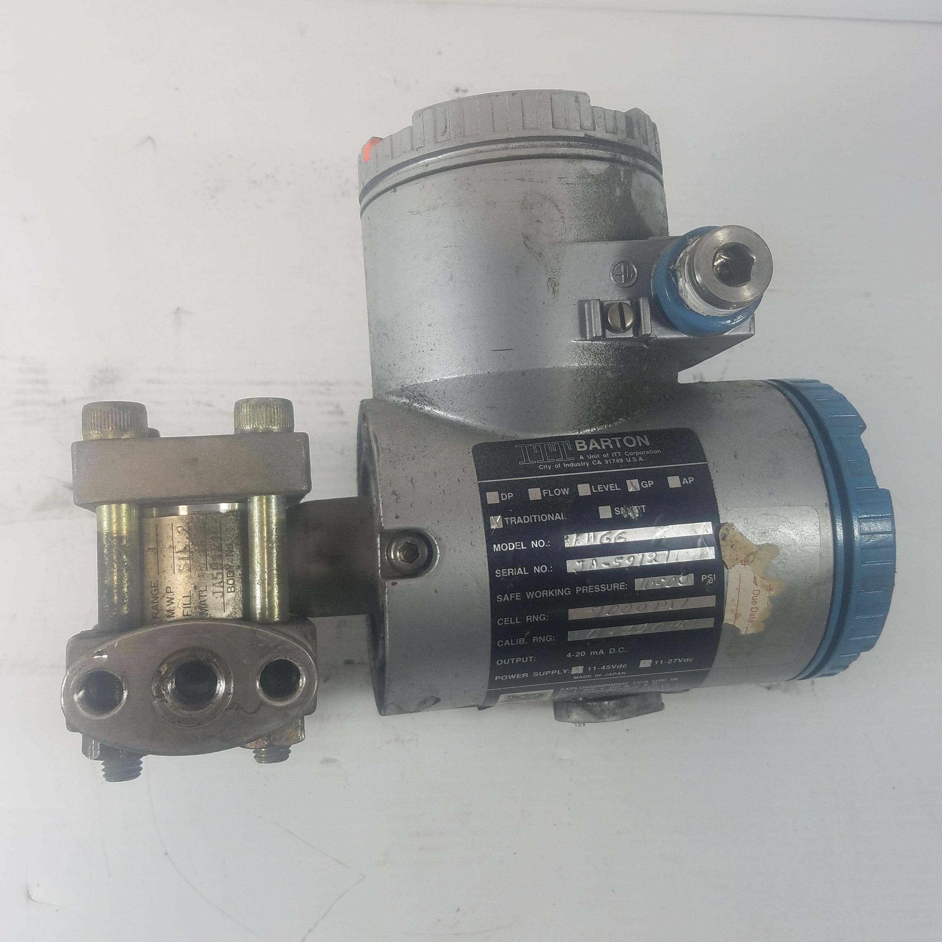 ITT Barton FHGG GP Traditional Flow Transmitter 10500 PSI