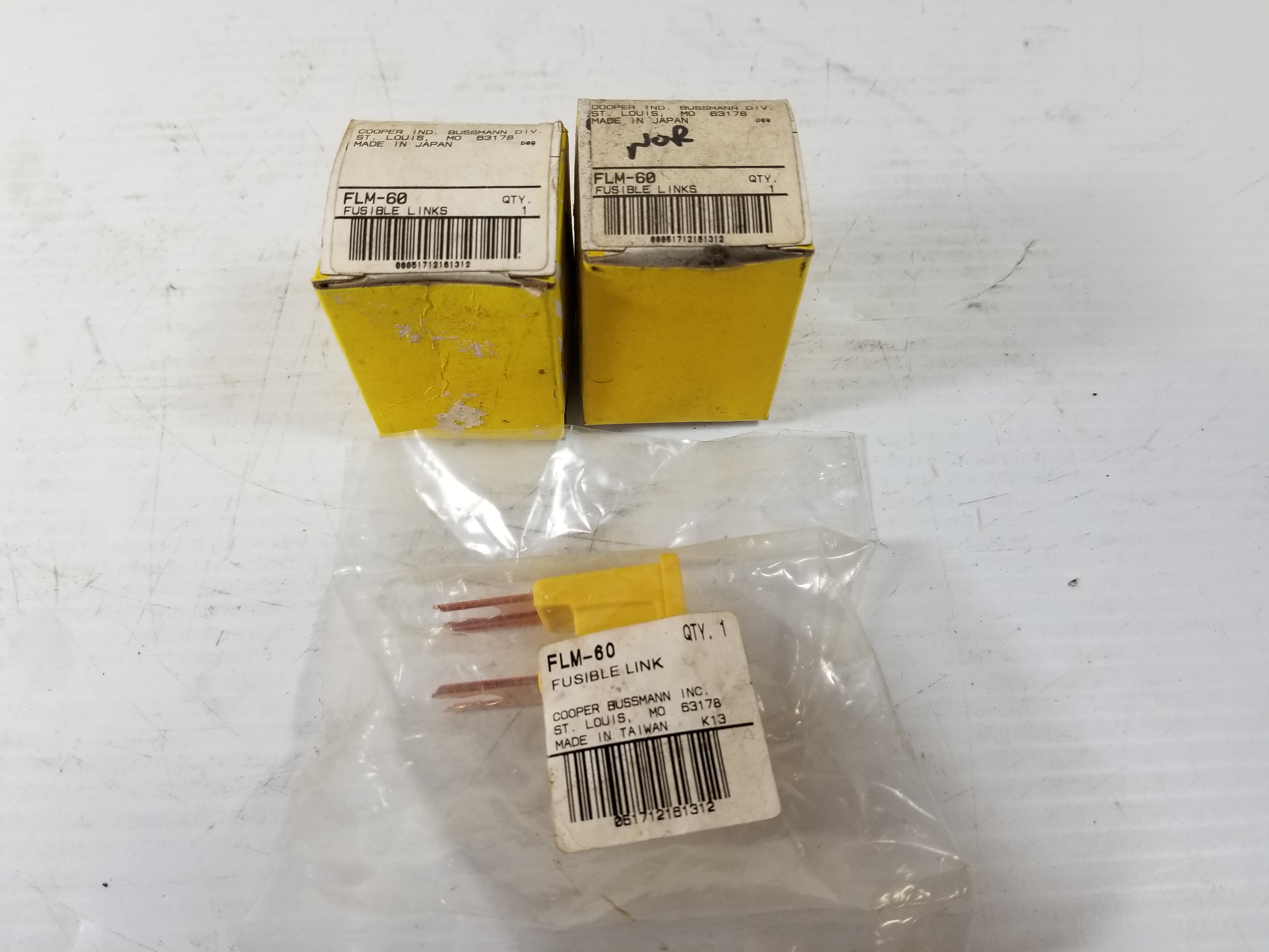 Cooper Bussmann FLM-60 Fusible Link - Lot of 3
