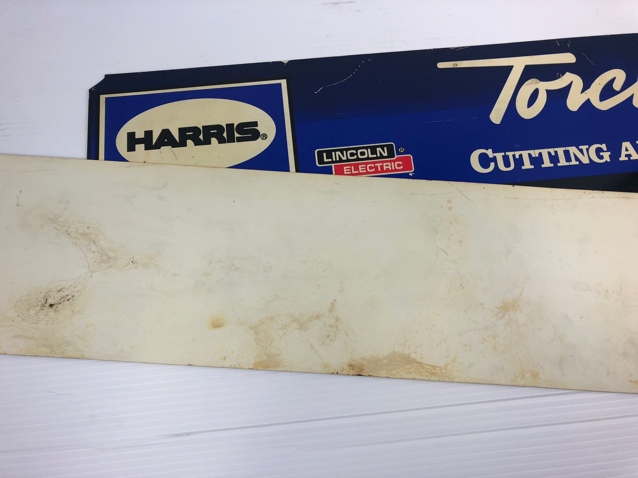 Harris Lincoln Electric Torches and Regulators Sign (2 Plastic Signs)