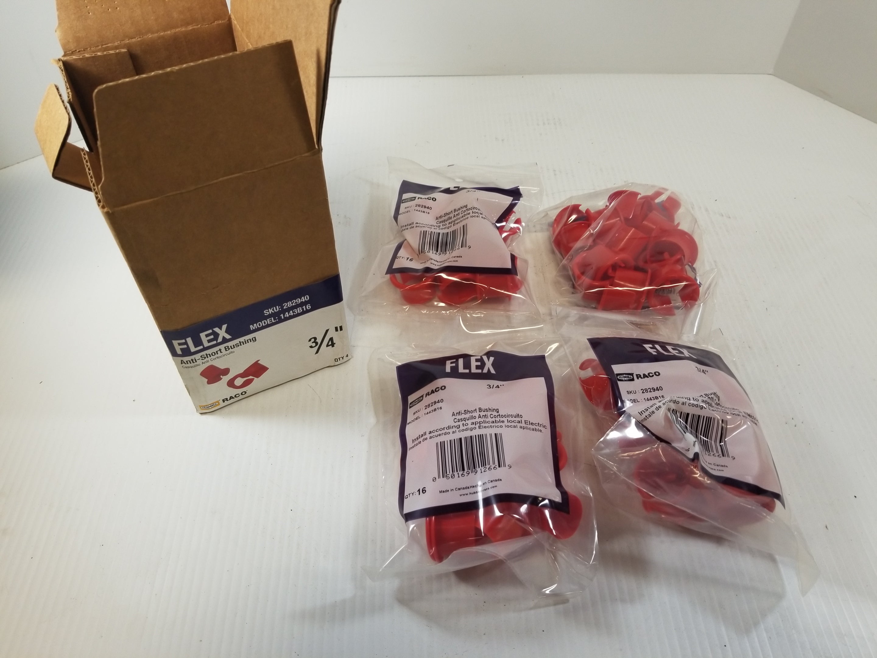 Hubbell 1443B16 Anti-Short Bushing 3/4" (Lot of 64) 282940