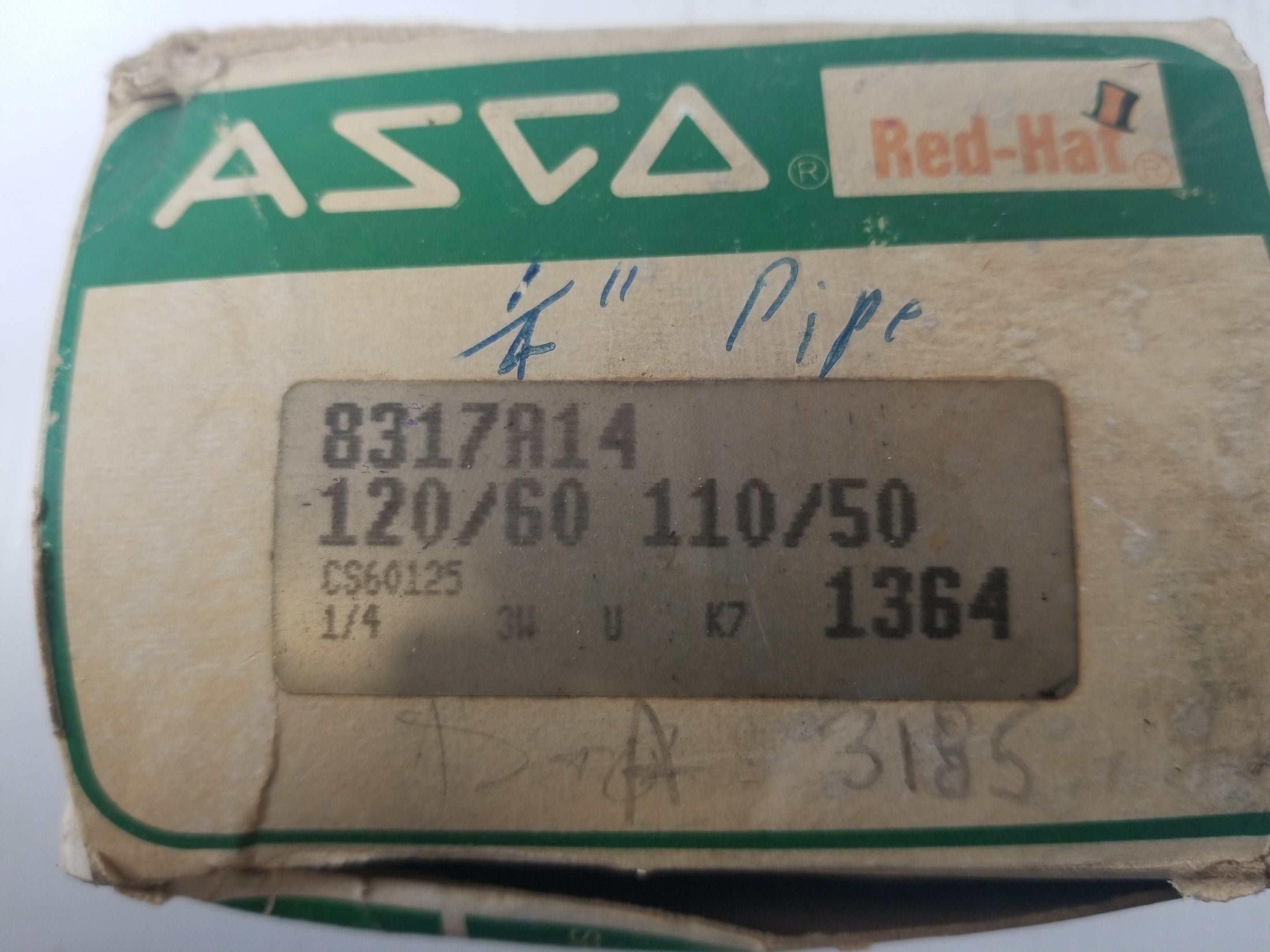 ASCO 8317A14 Pneumatic Solenoid Valve 120V