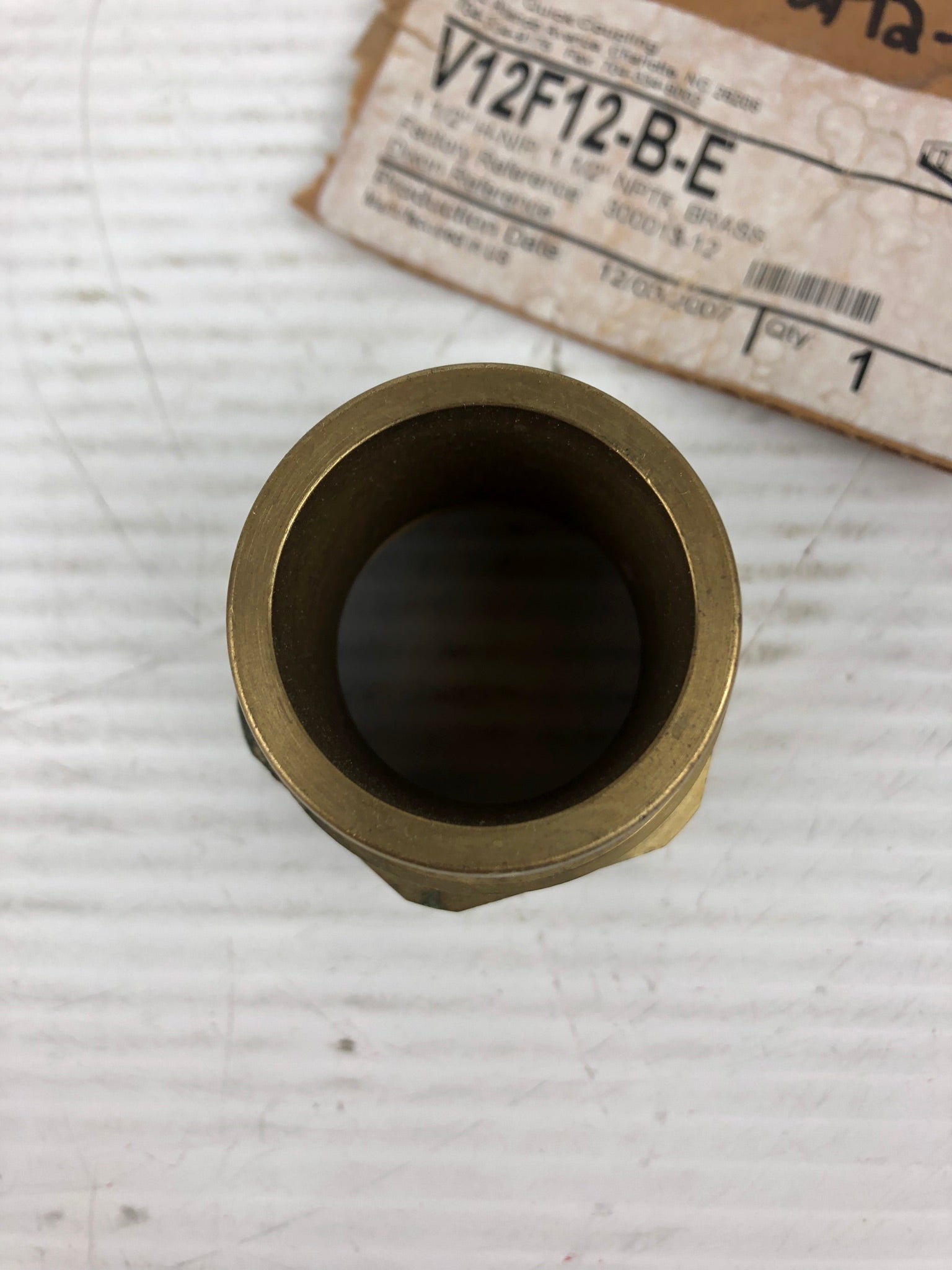 Dixon Quick Coupling V12F12-B-E 1-1/2" H-NIP NPTF Brass Series V