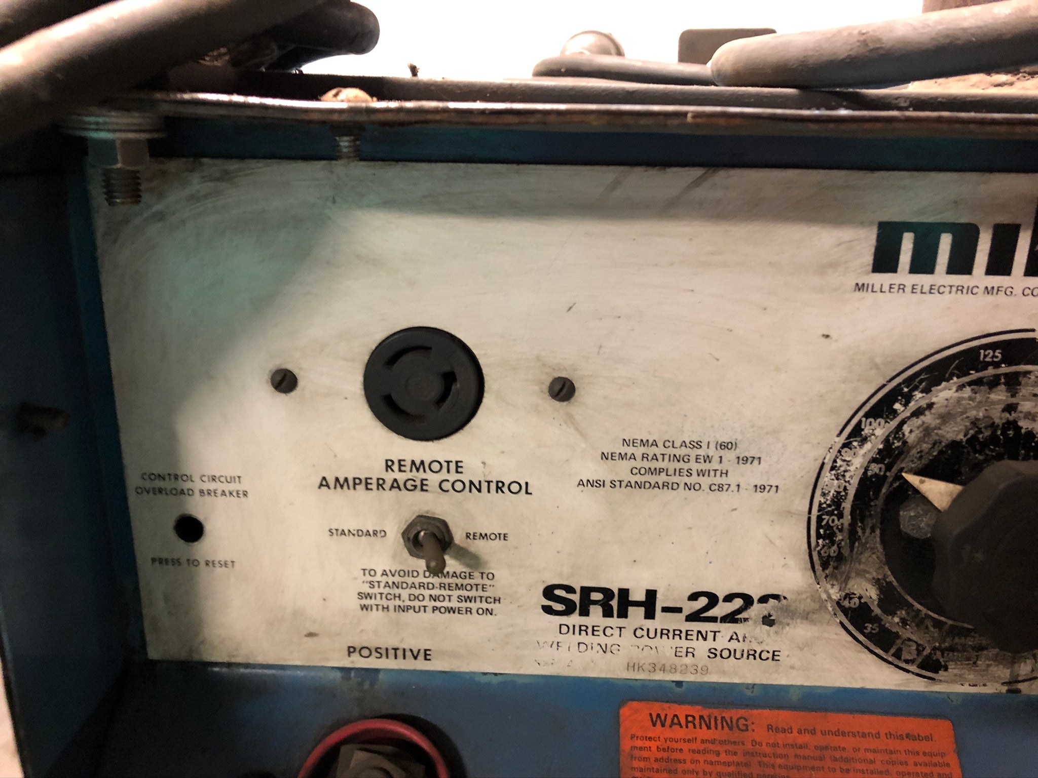 Miller Welder SRH-222 Direct Current Arc Welding