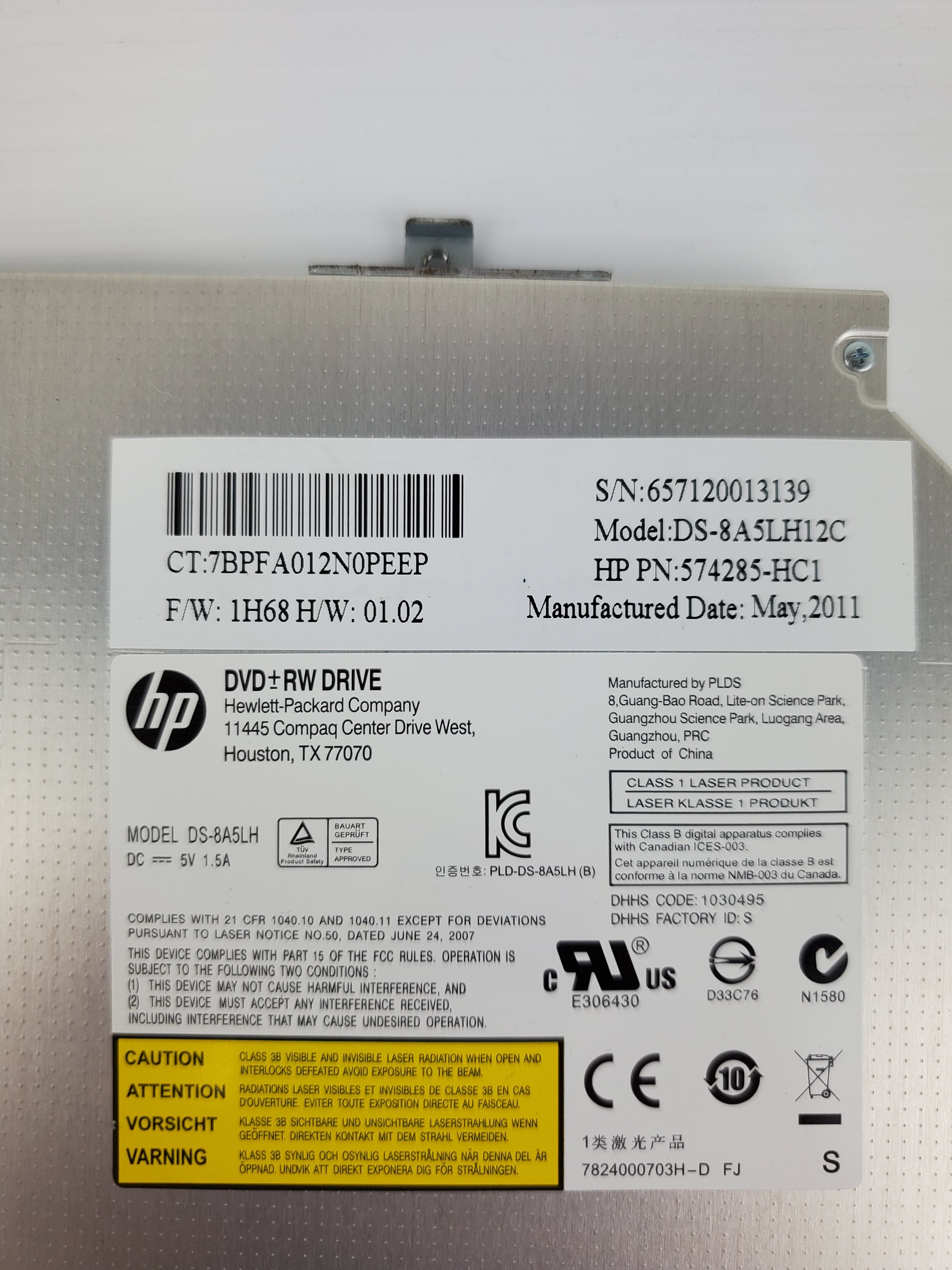 HP DS-8A5LH12C DVD + RW Drive 574285-HC1