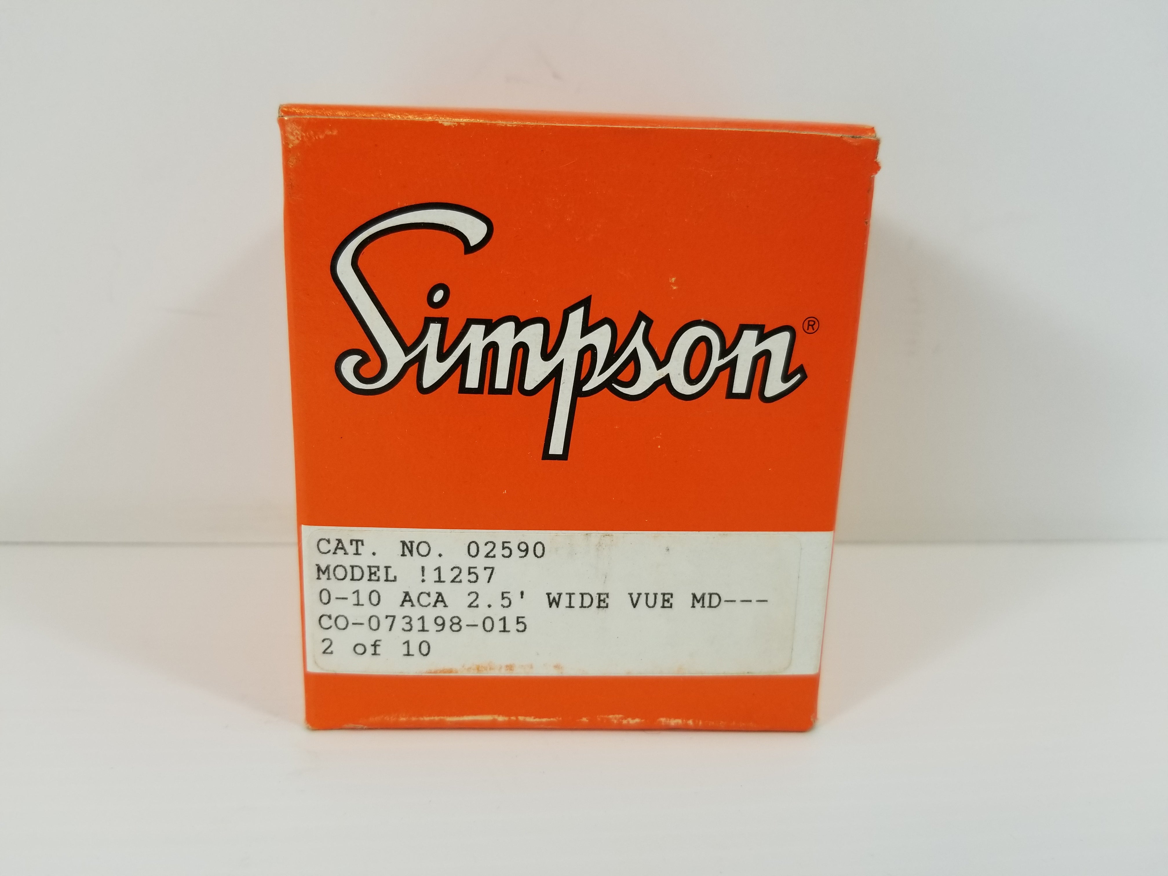 Simpson 02590 Model 1257 Gauge 0-10 ACA Amp Meter