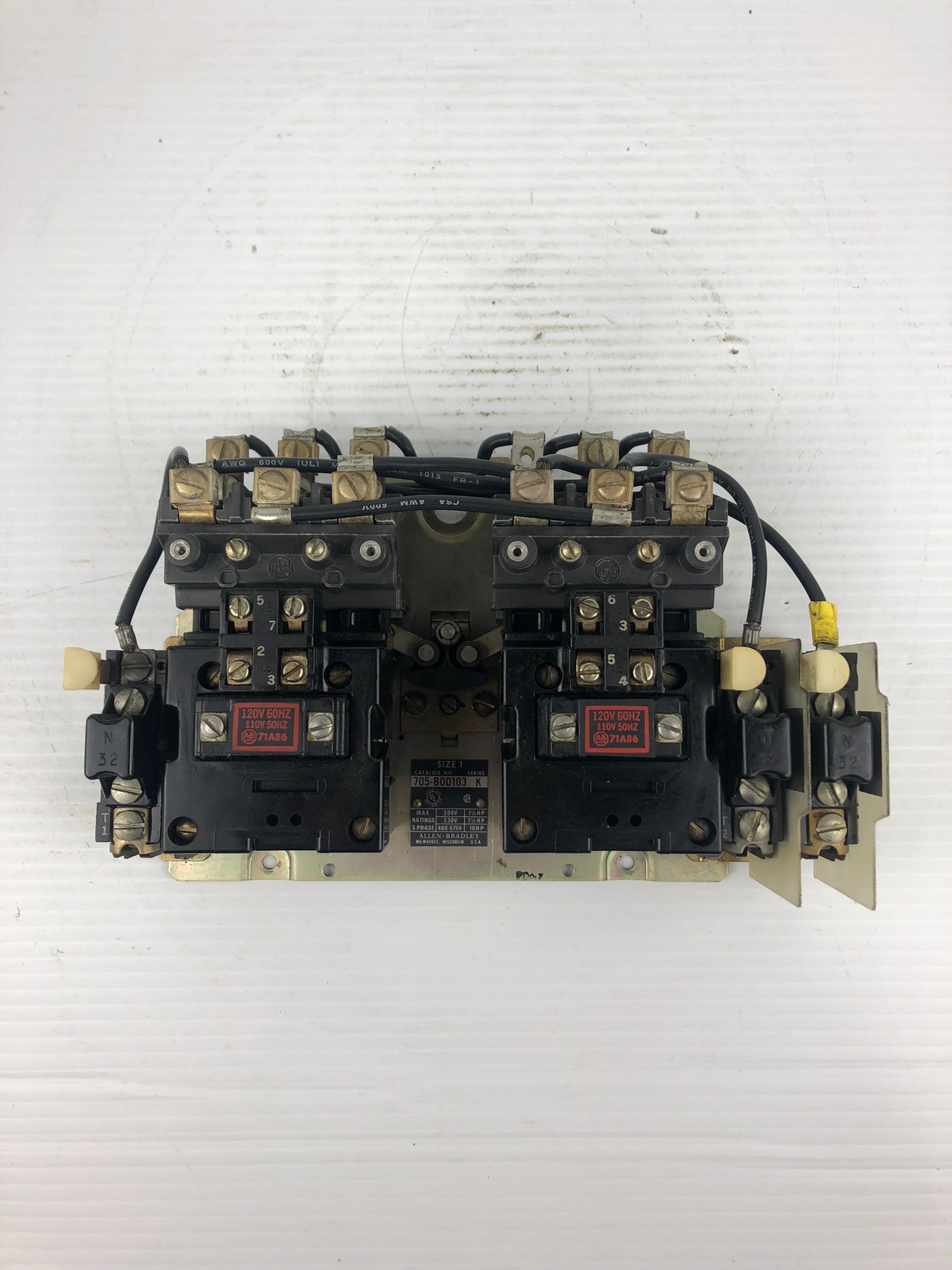 Allen-Bradley 705-B0D103 Reversing Starter Series K Size 1