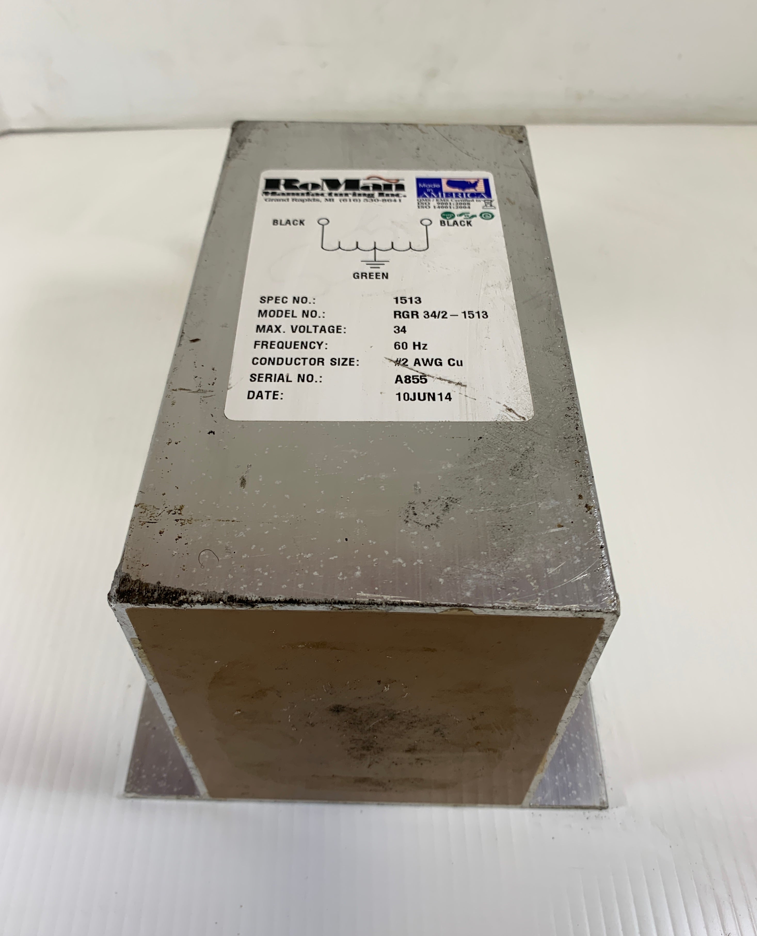 RoMan RGR 34/2-1513 Welding Grounding Reactor 34V
