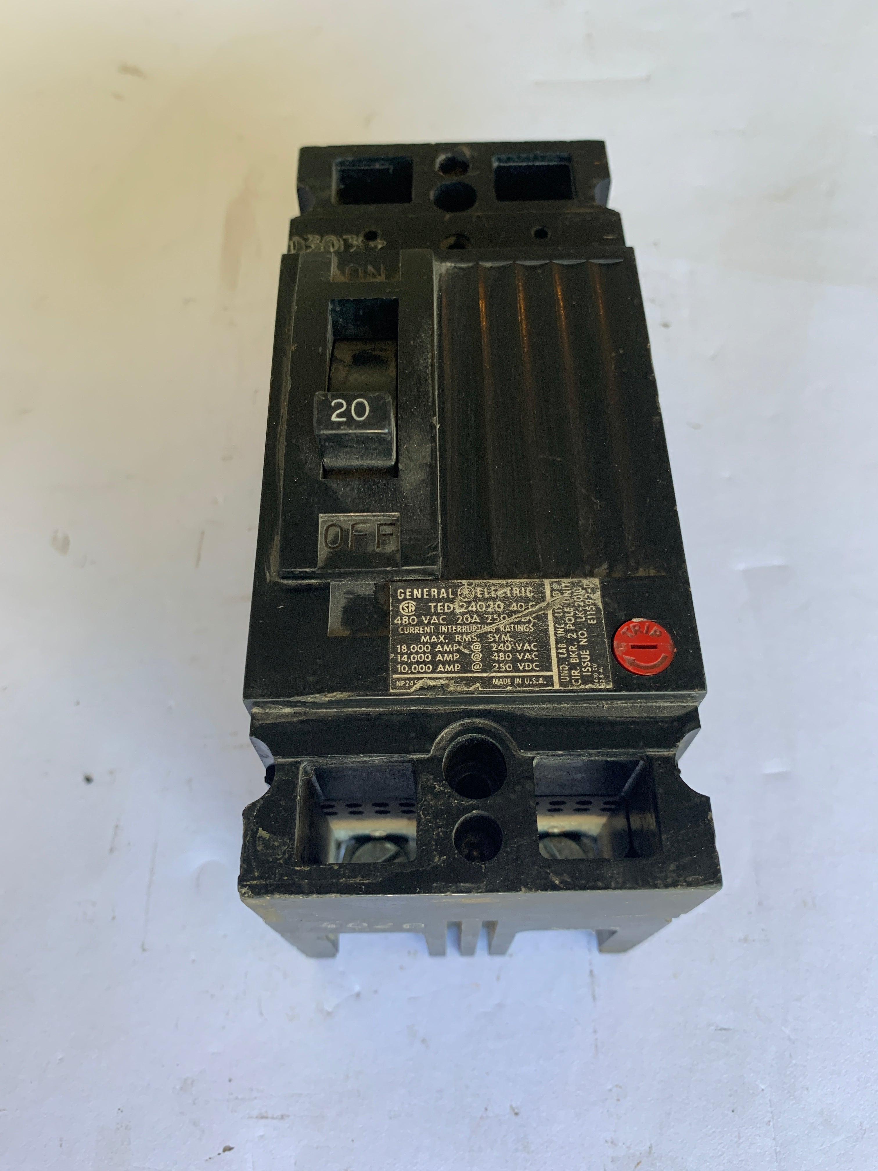 GE TED24020 Circuit Breaker 20 Amp