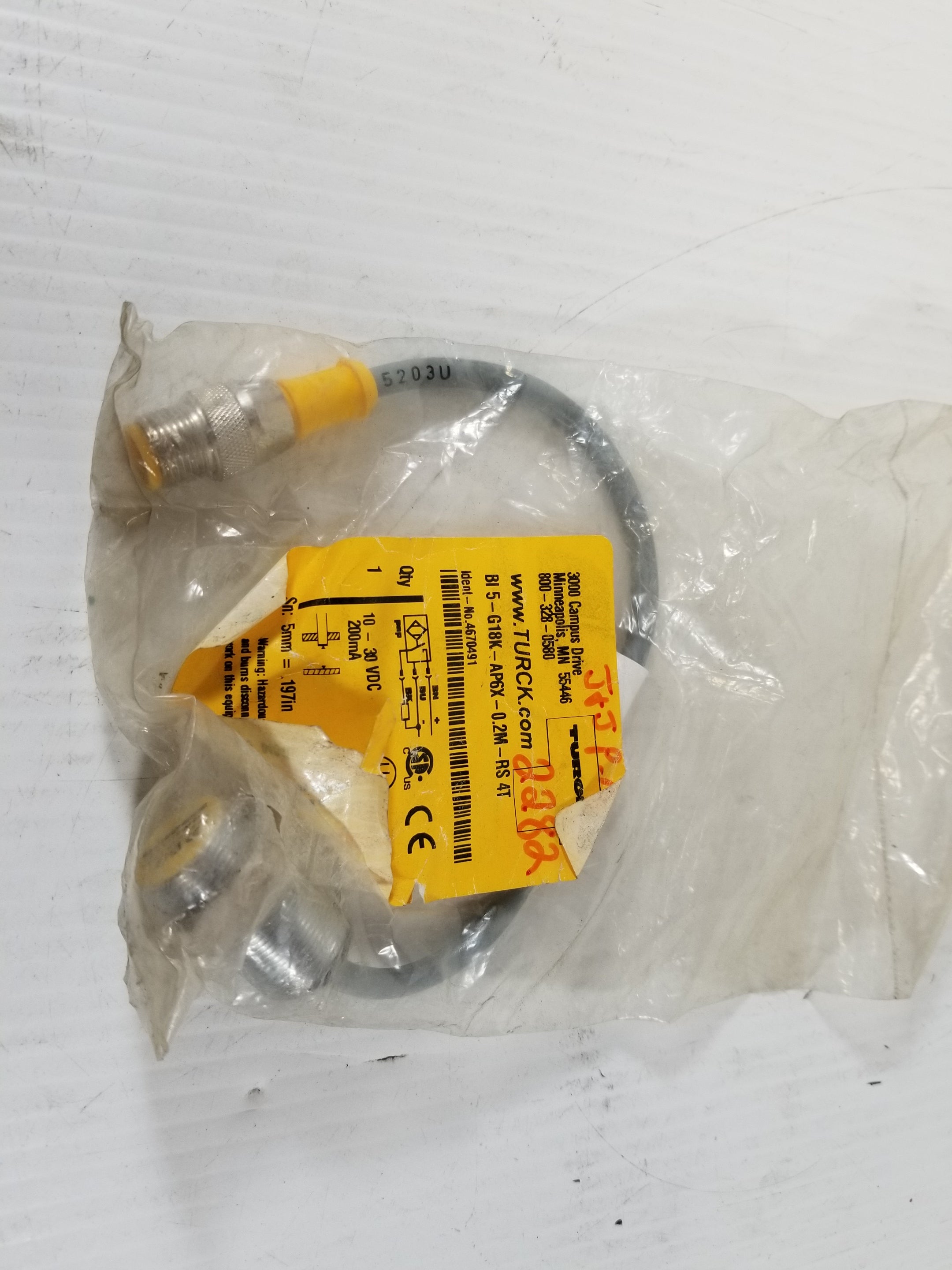 Turck Bi5-G18K-AP6X-0.2M-RS4T Proximity Switch