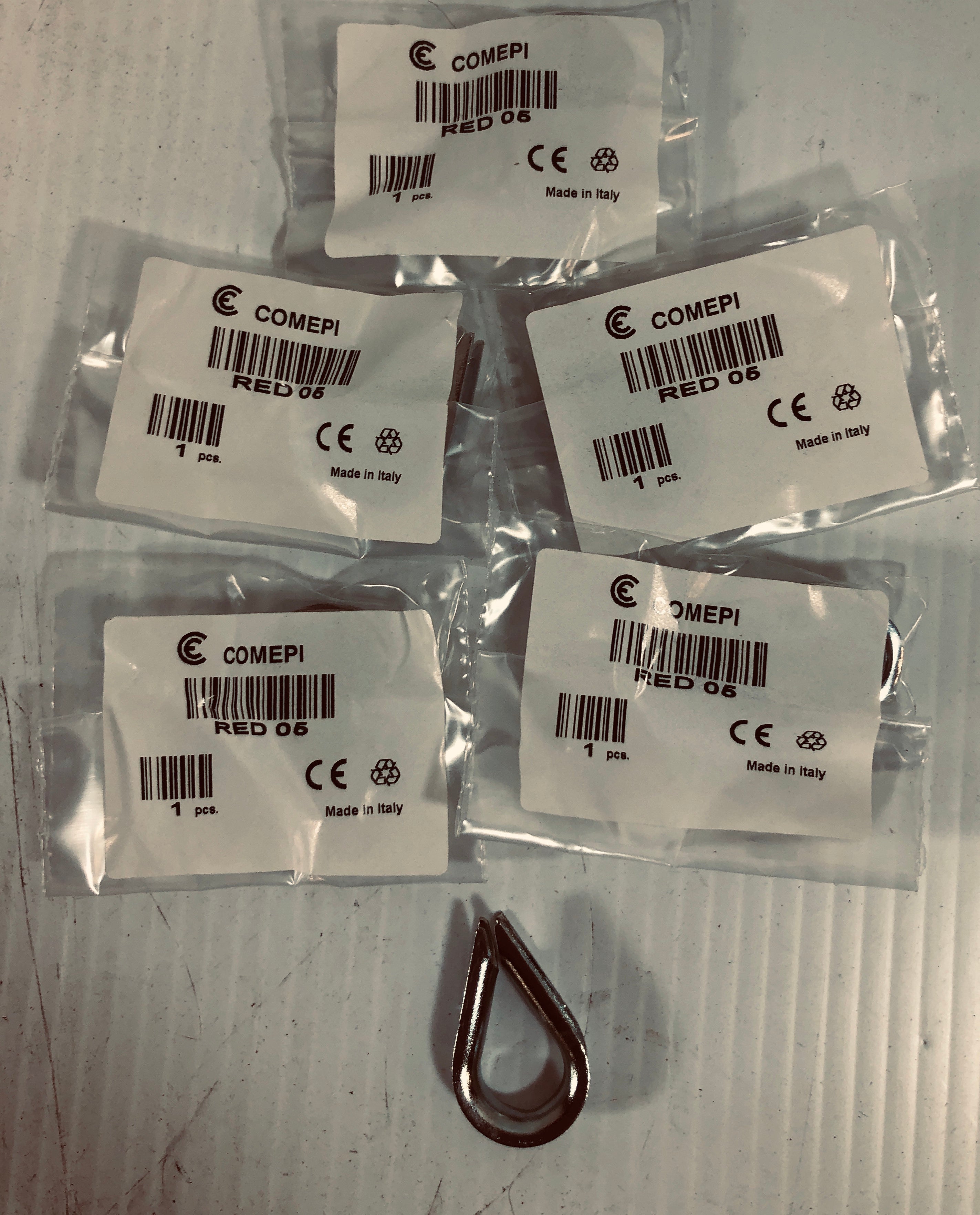 Comepi Zinc Cable Pull Eye Thimble RED 05 (Lot of 6)