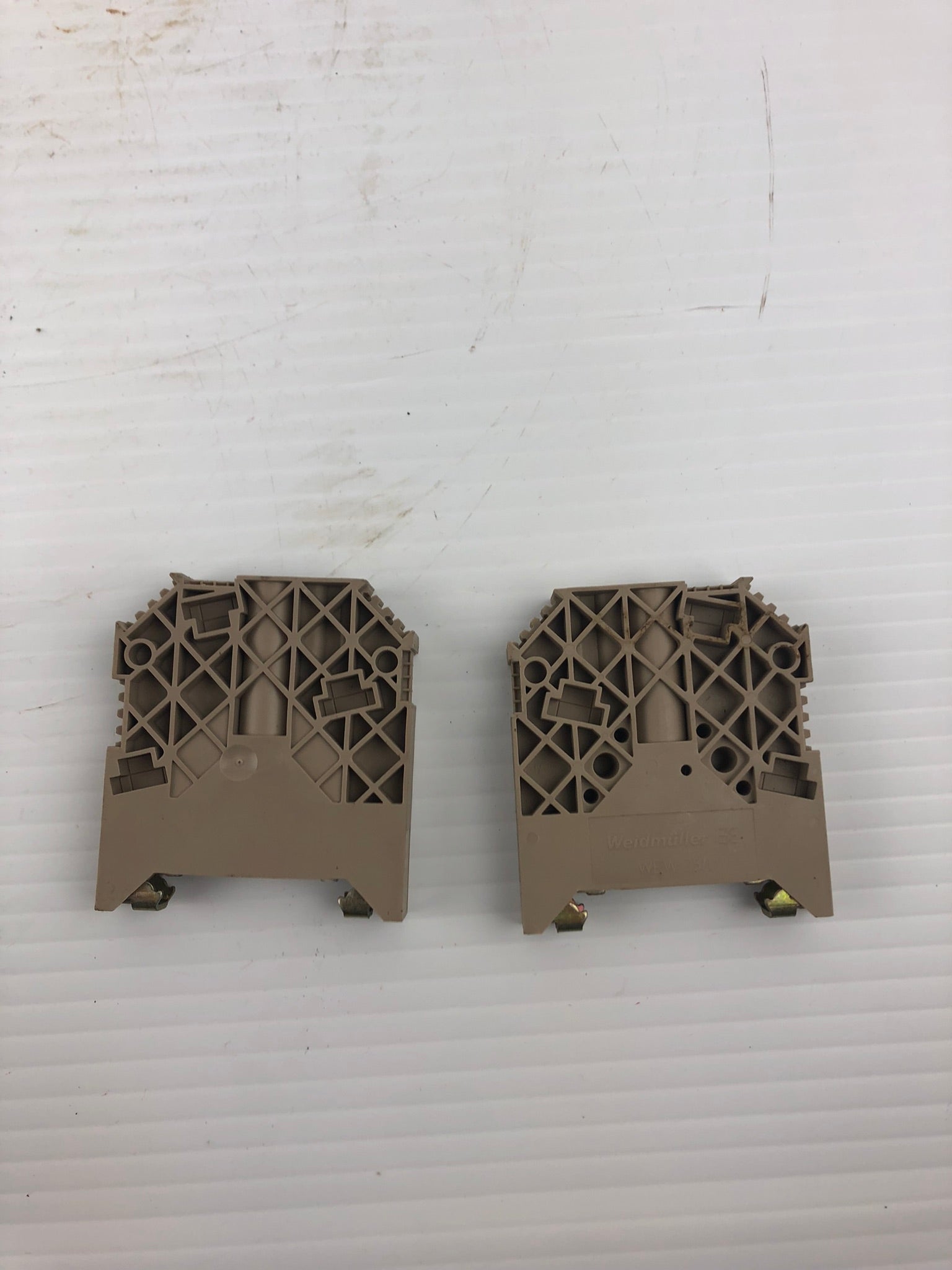 Weidmuller WEW 35/1 Terminal Block End Bracket - Lot of 2