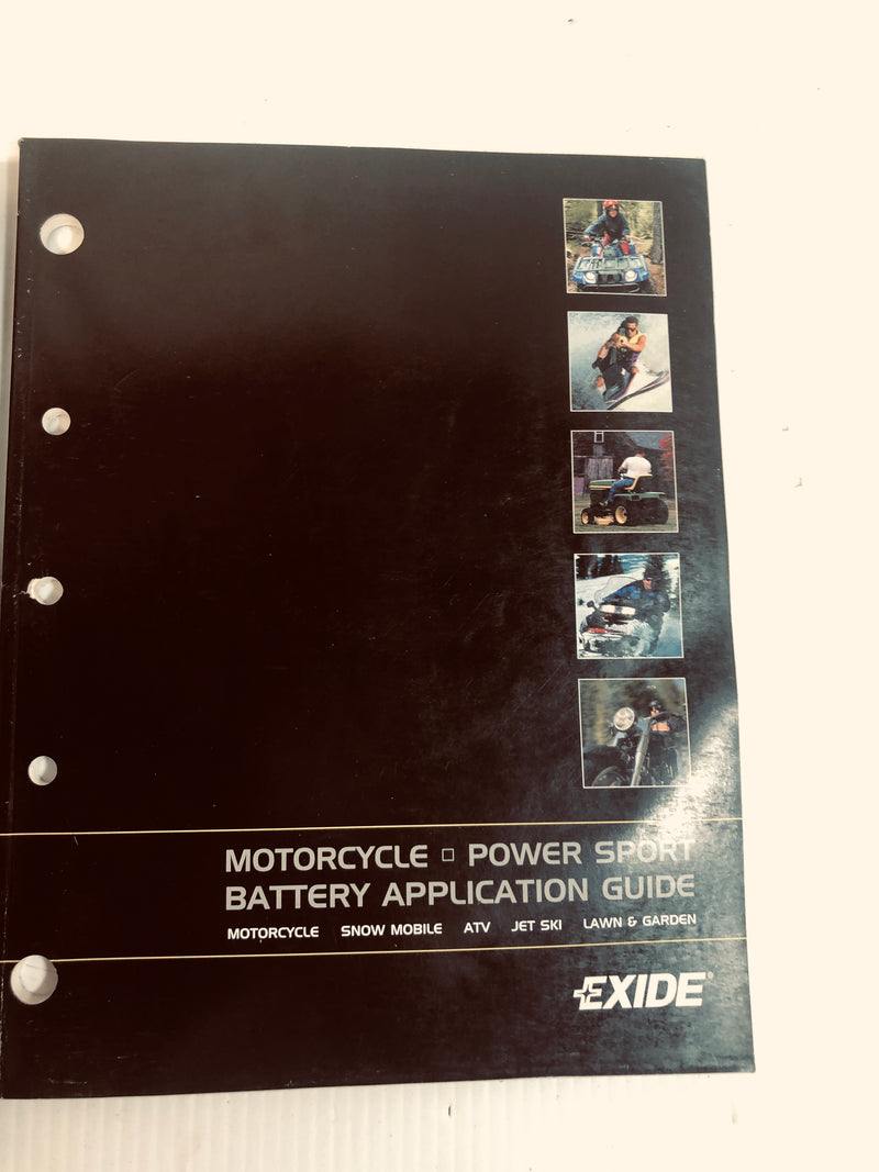 Exide Technologies Motorcycle Power Sport Battery Applications Guides