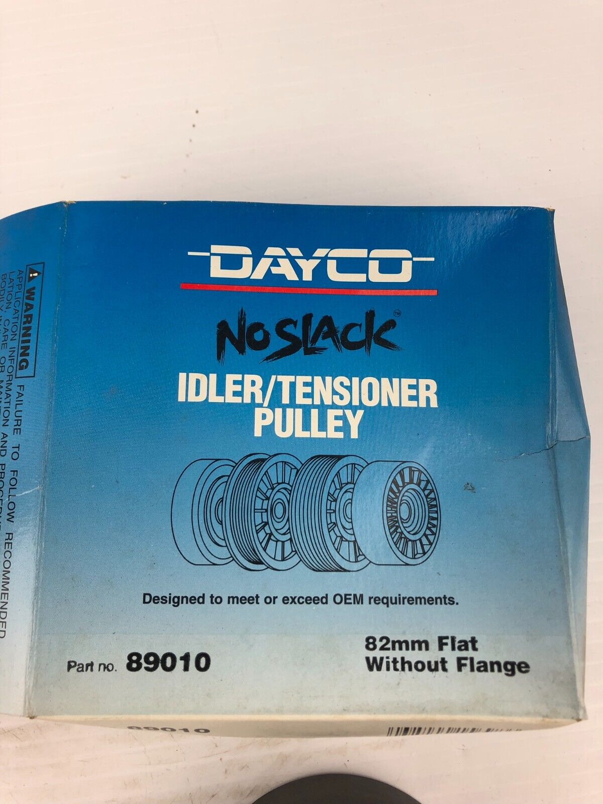Dayco 89010 No Slack Idler/Tensioner Pulley 82mm Flat without Flange