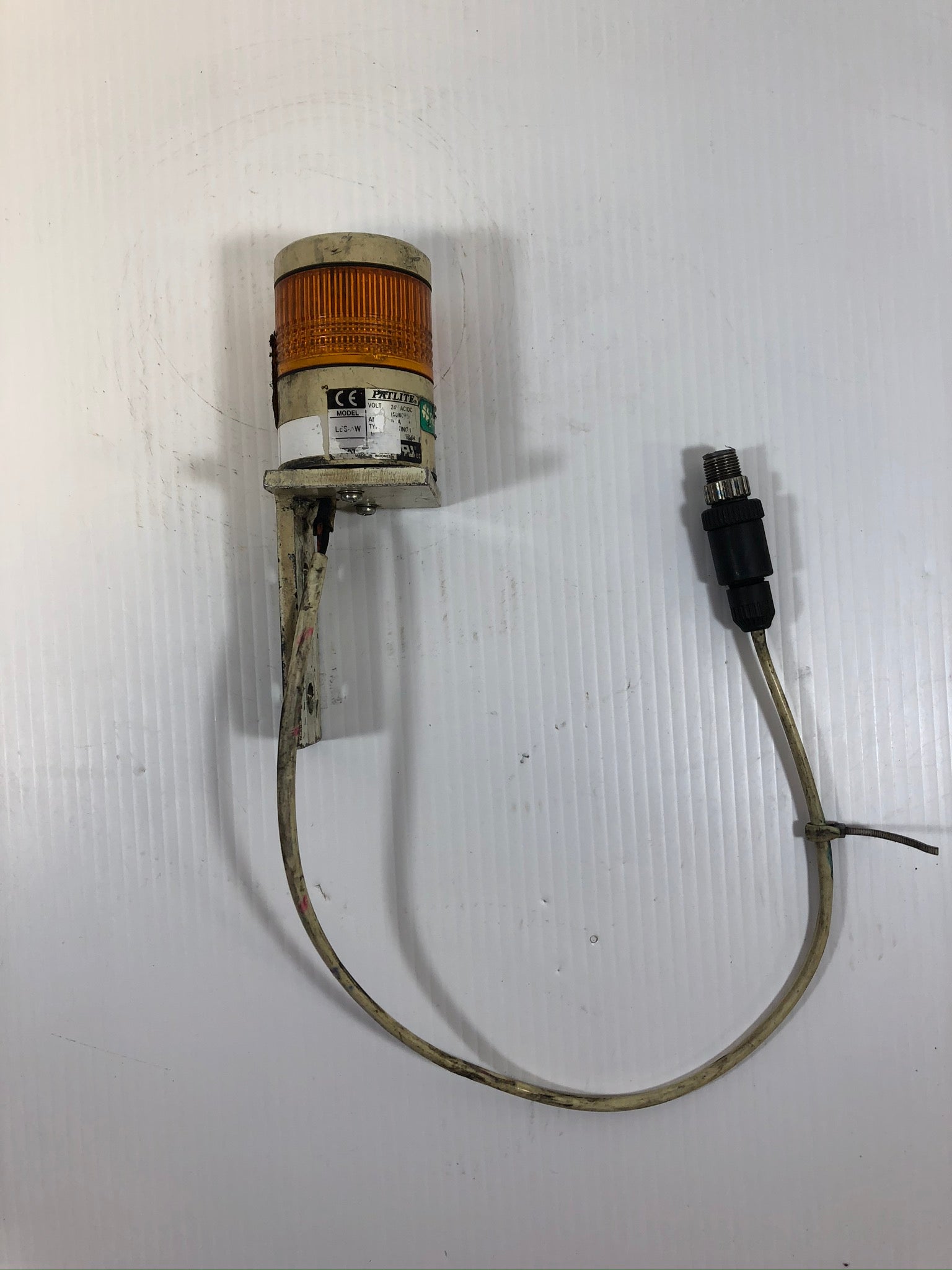 Patlite LES-AW Amber Rotating Beacon Warning Light 24V AC/DC