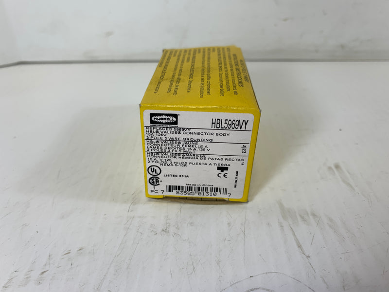 Hubbell Connector Body HBL5969VY 15 A