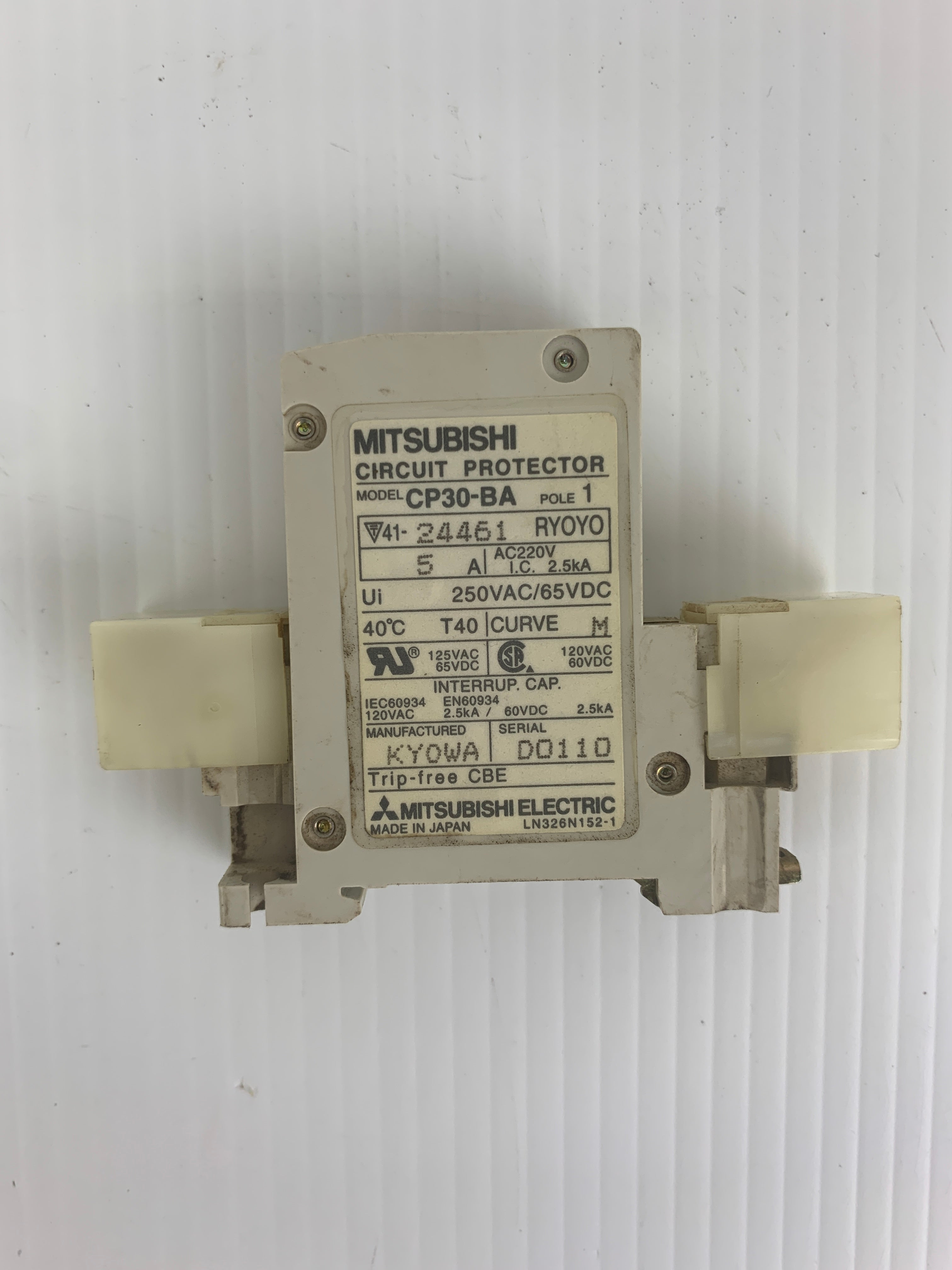 Mitsubishi Circuit Breaker CP30-BA 5 Amps 1 Pole