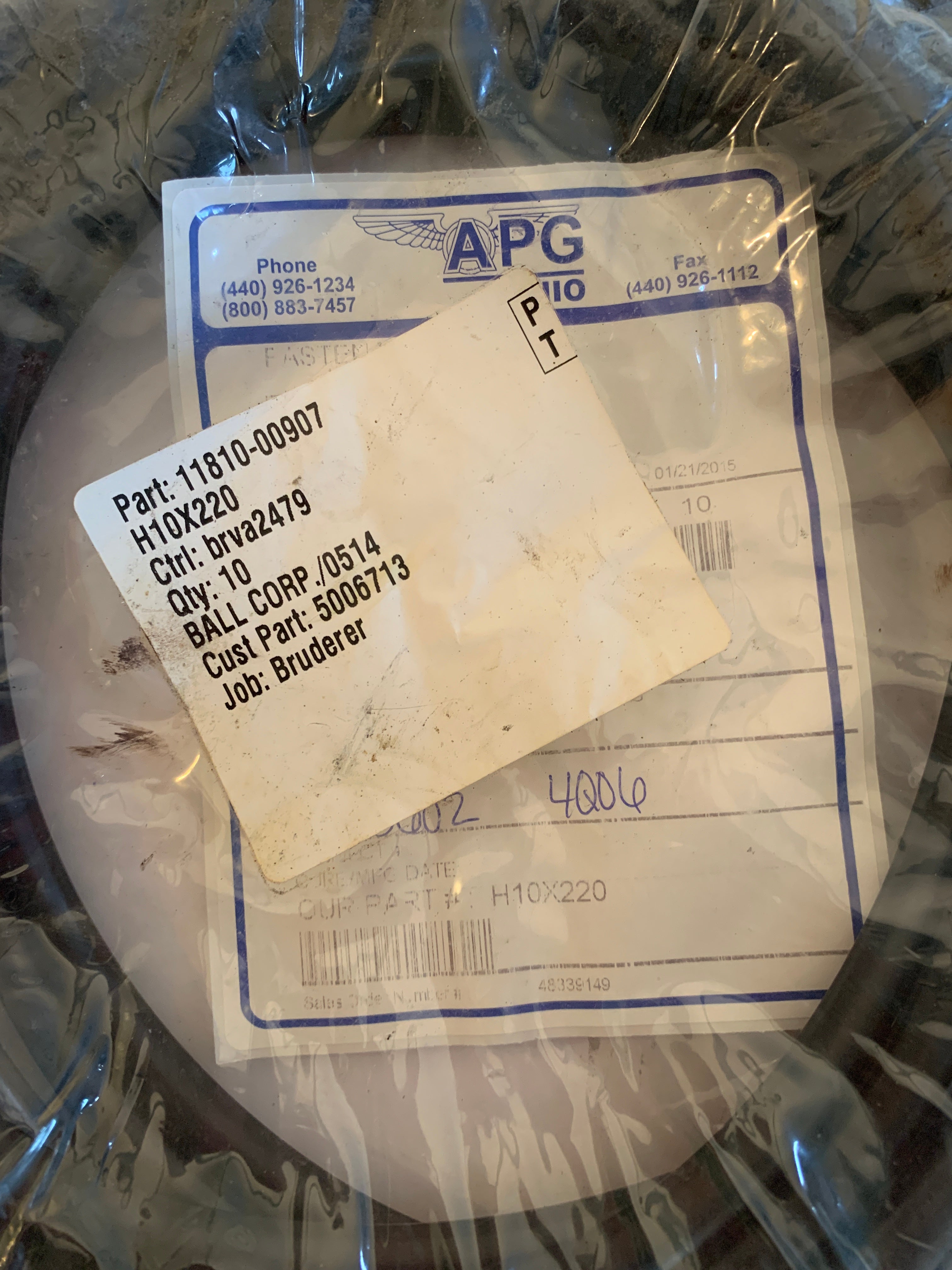 APG 11810-00907 O-Ring Seal H10X220 - Lot of 10