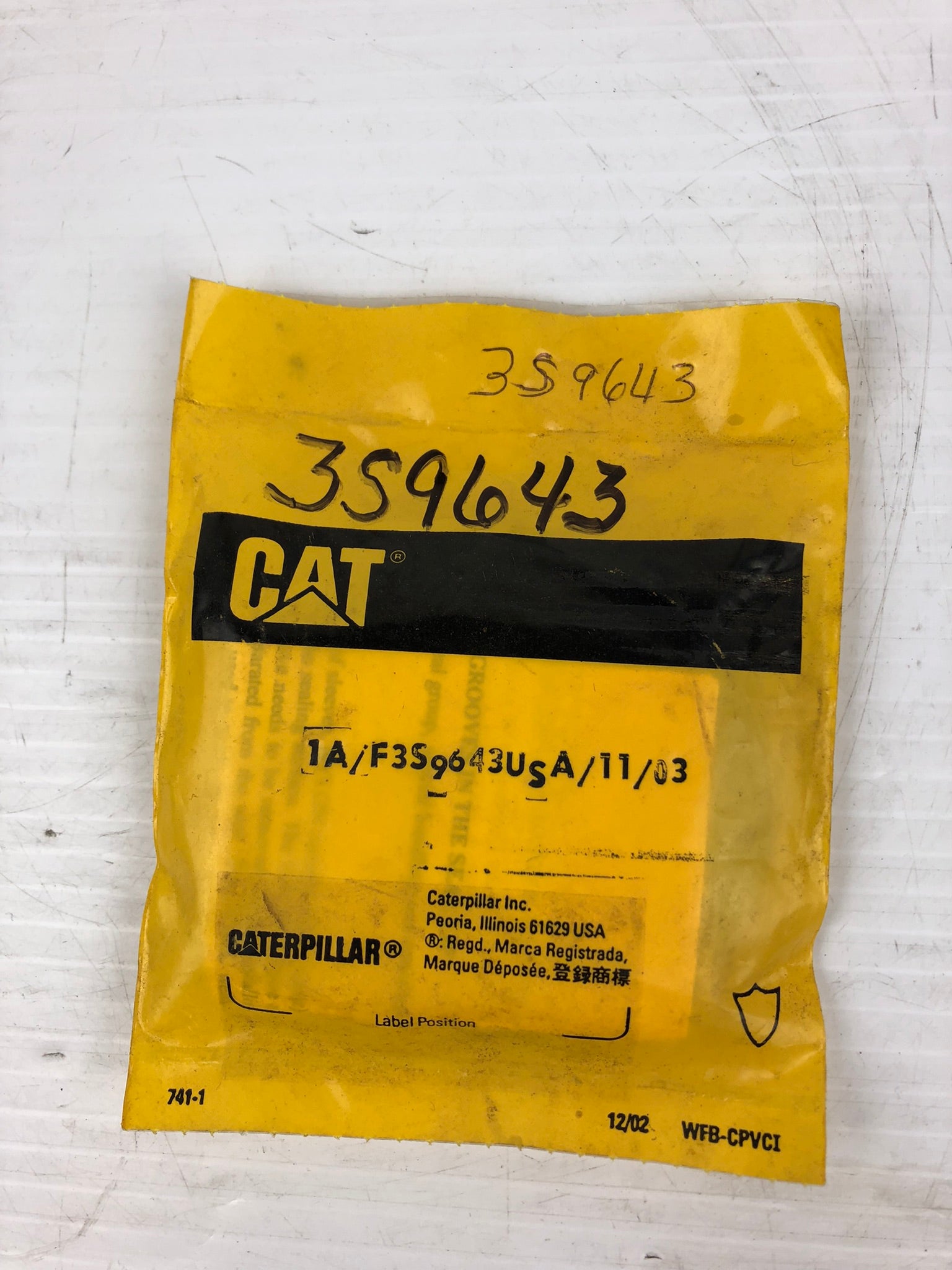 CAT 3S-9643 Rotating Shaft Lip Type Seal Caterpillar 3S9643