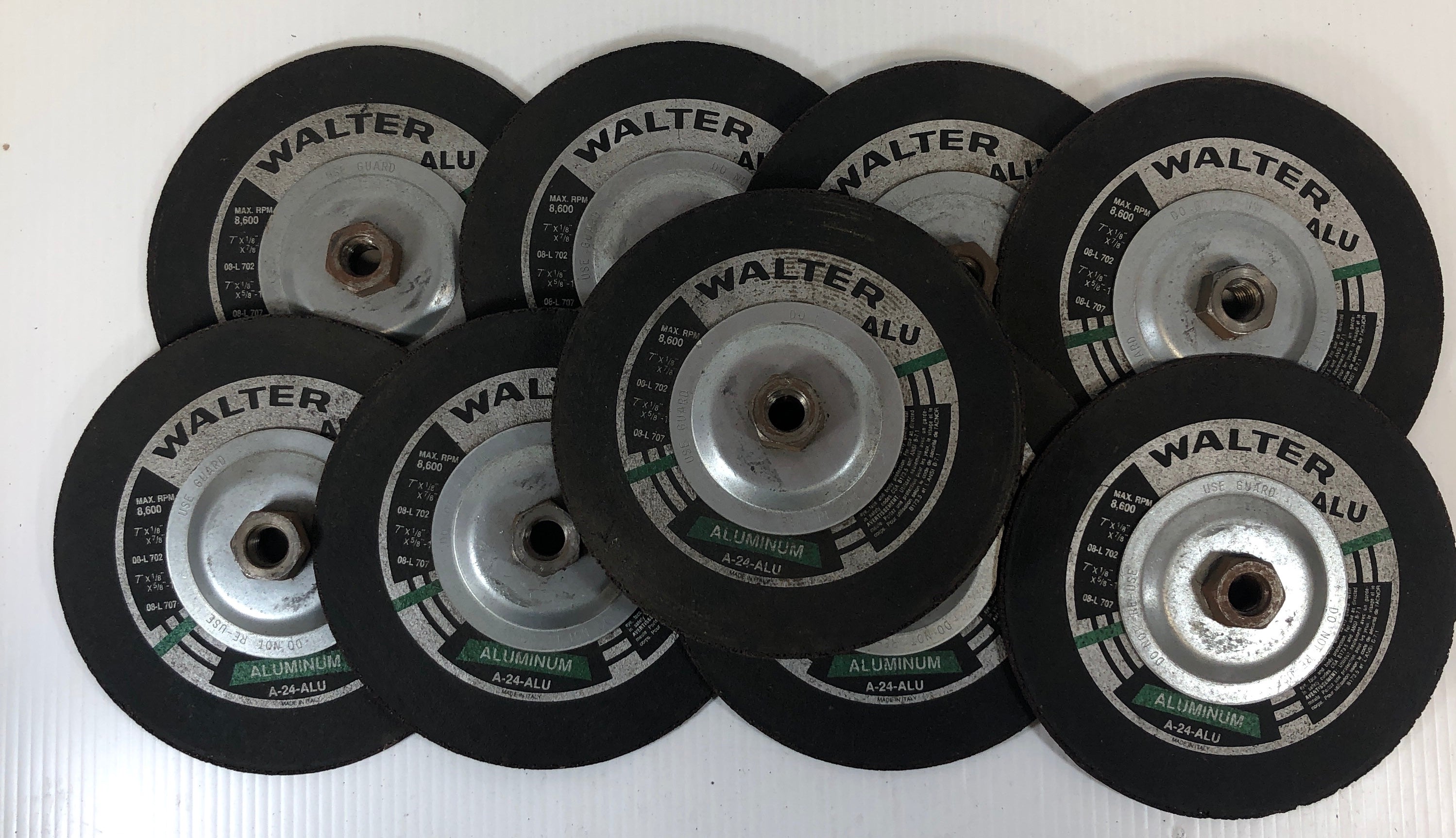 Walter 7" Aluminum Grinding Wheel A-24-ALU (Lot of 9)