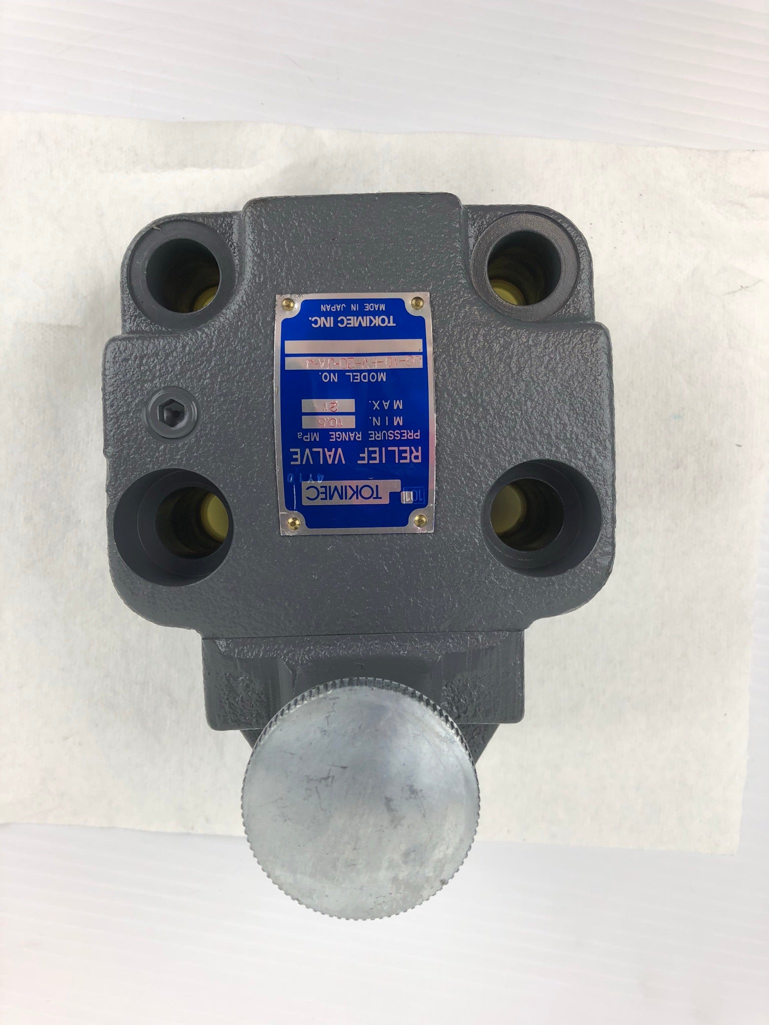 Tokimec CG-10-FV-20-JA-J Relief Valve 4Y10