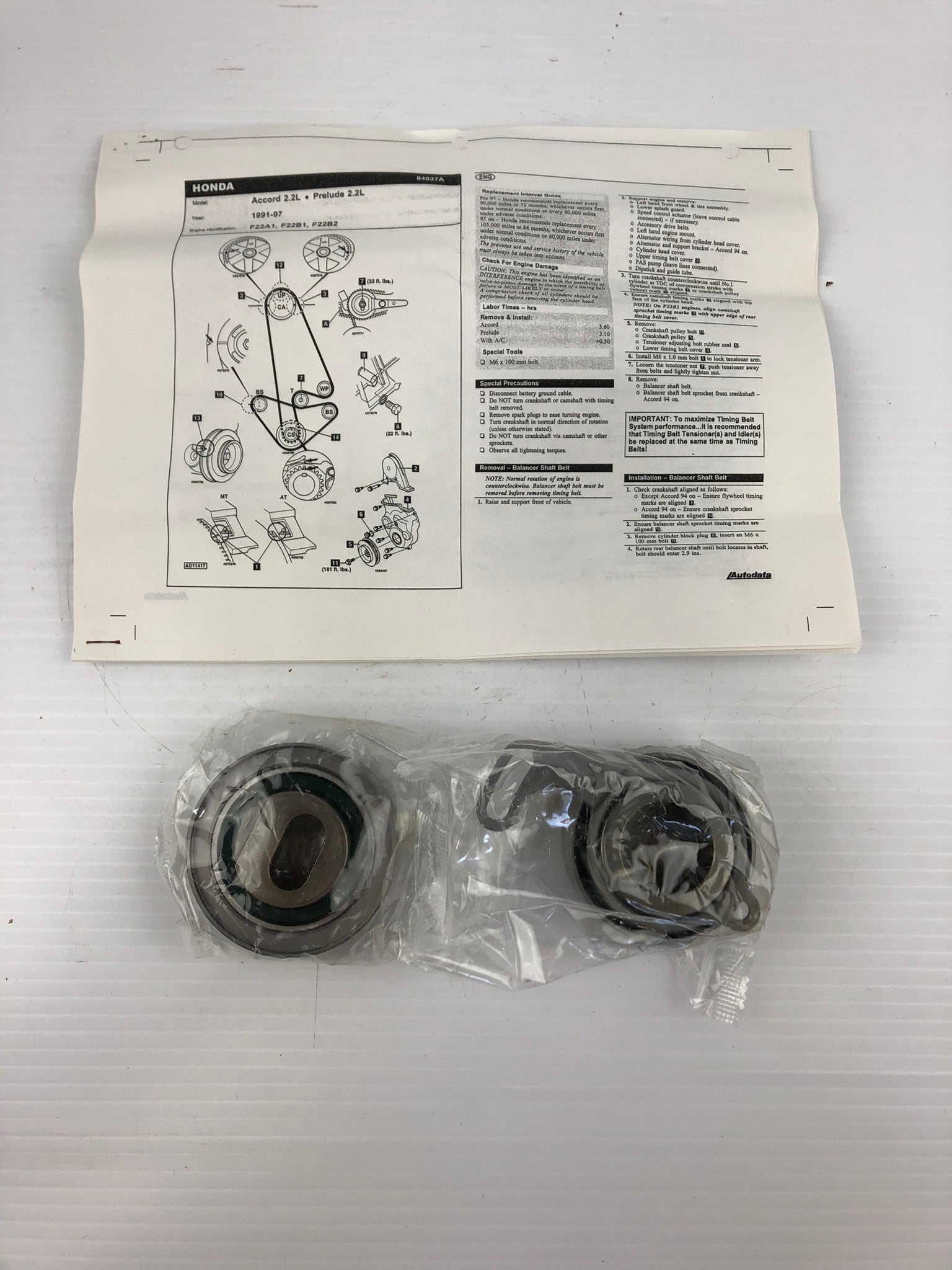 Dayco 84037 Engine Timing Belt Component Kit 85203 85204