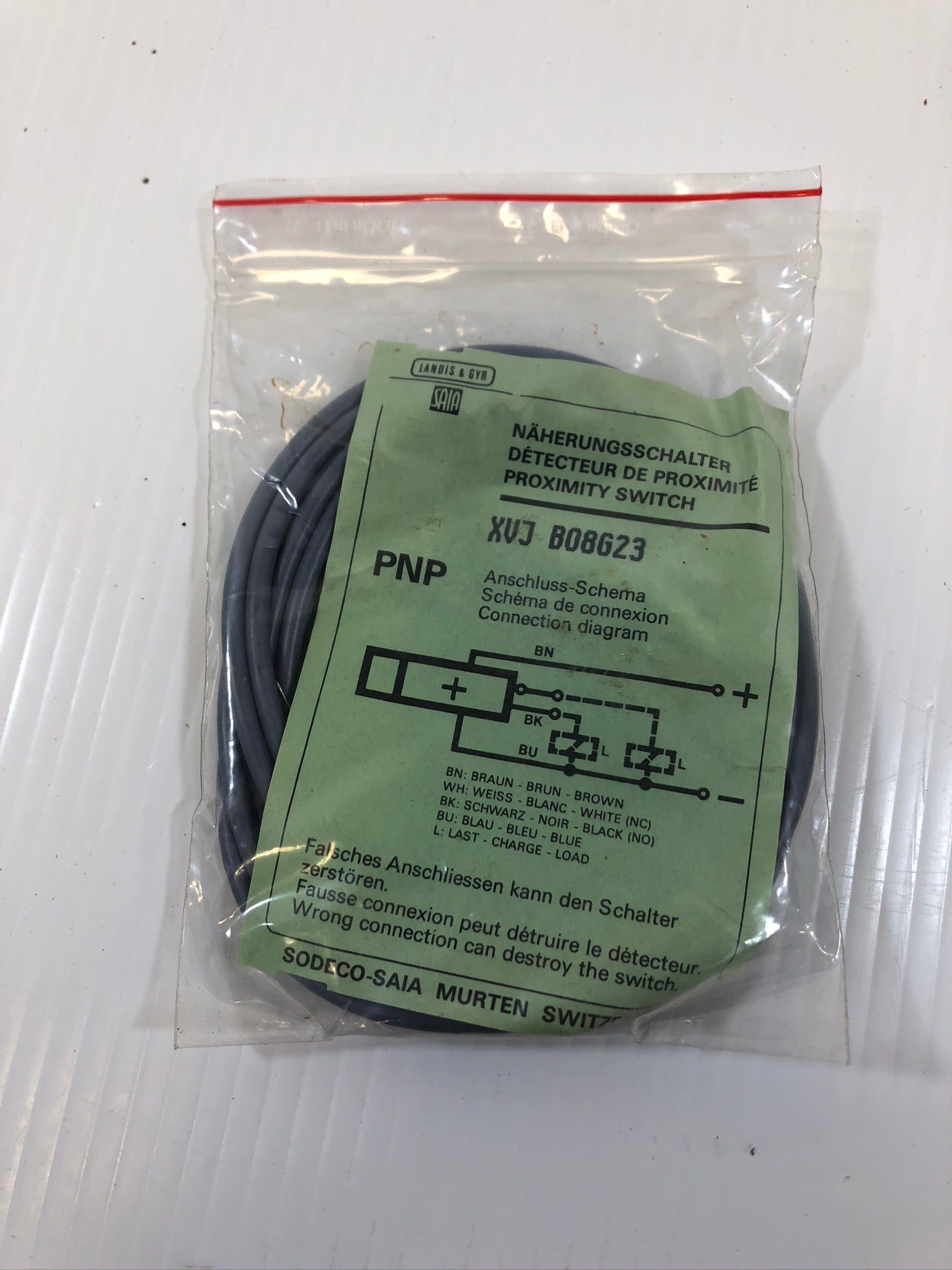 Landis & Gya Sodeco-Saia XVJ B08G23 Proximity Sensor