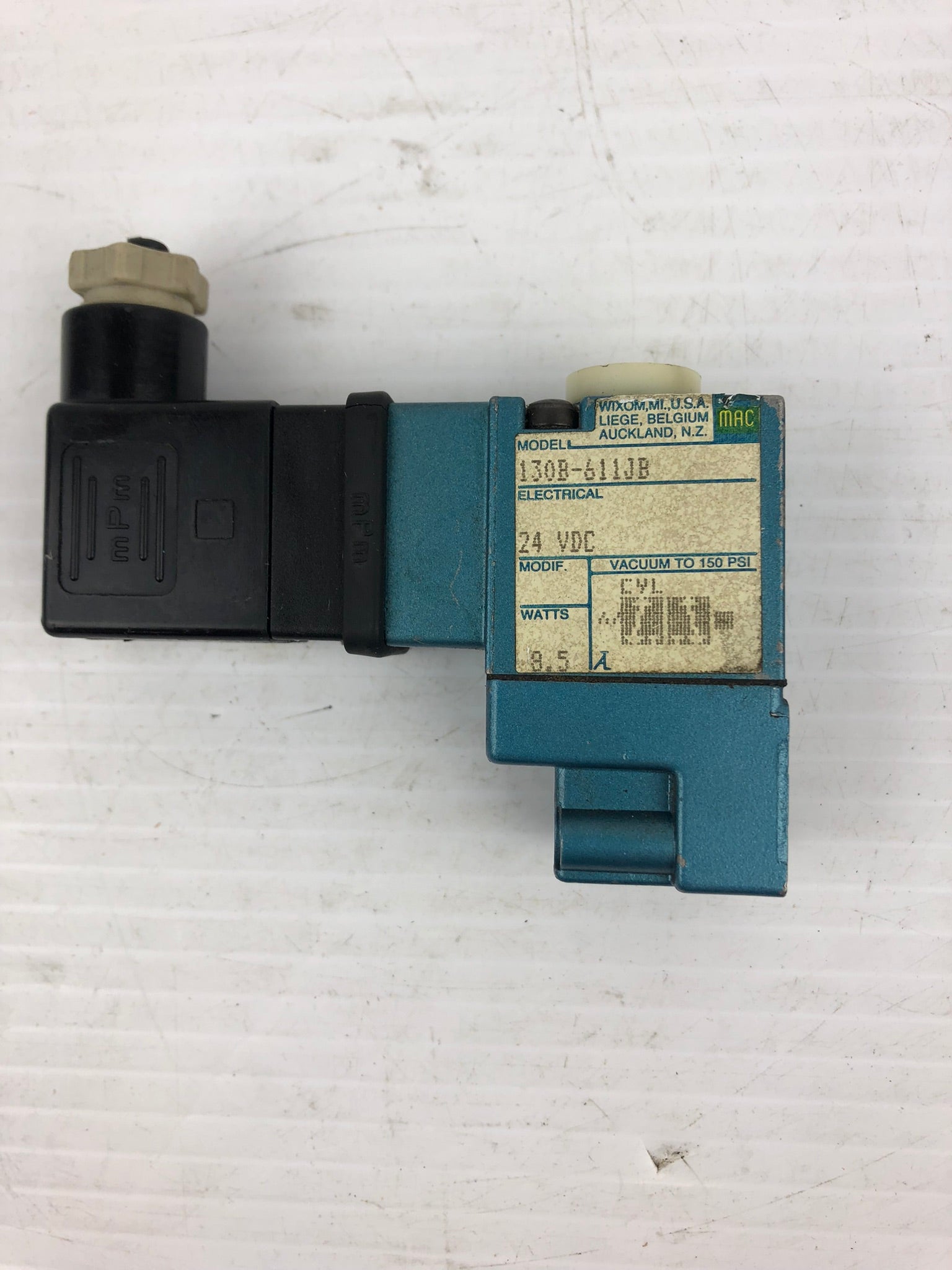 MAC 130B-611JB Valve Solenoid 24 VDC 8.5 Watts