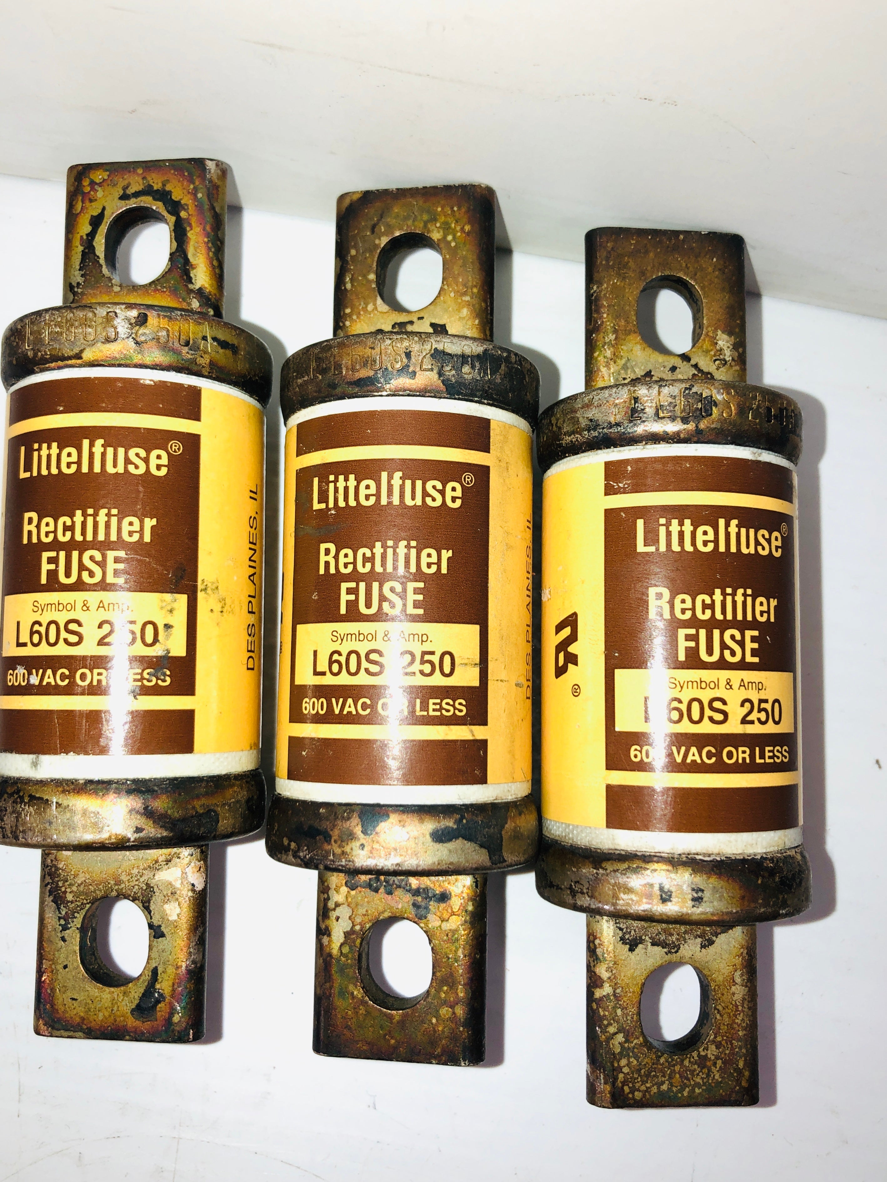 Littelfuse L60S 250 Rectifier Fuse - Lot of 3