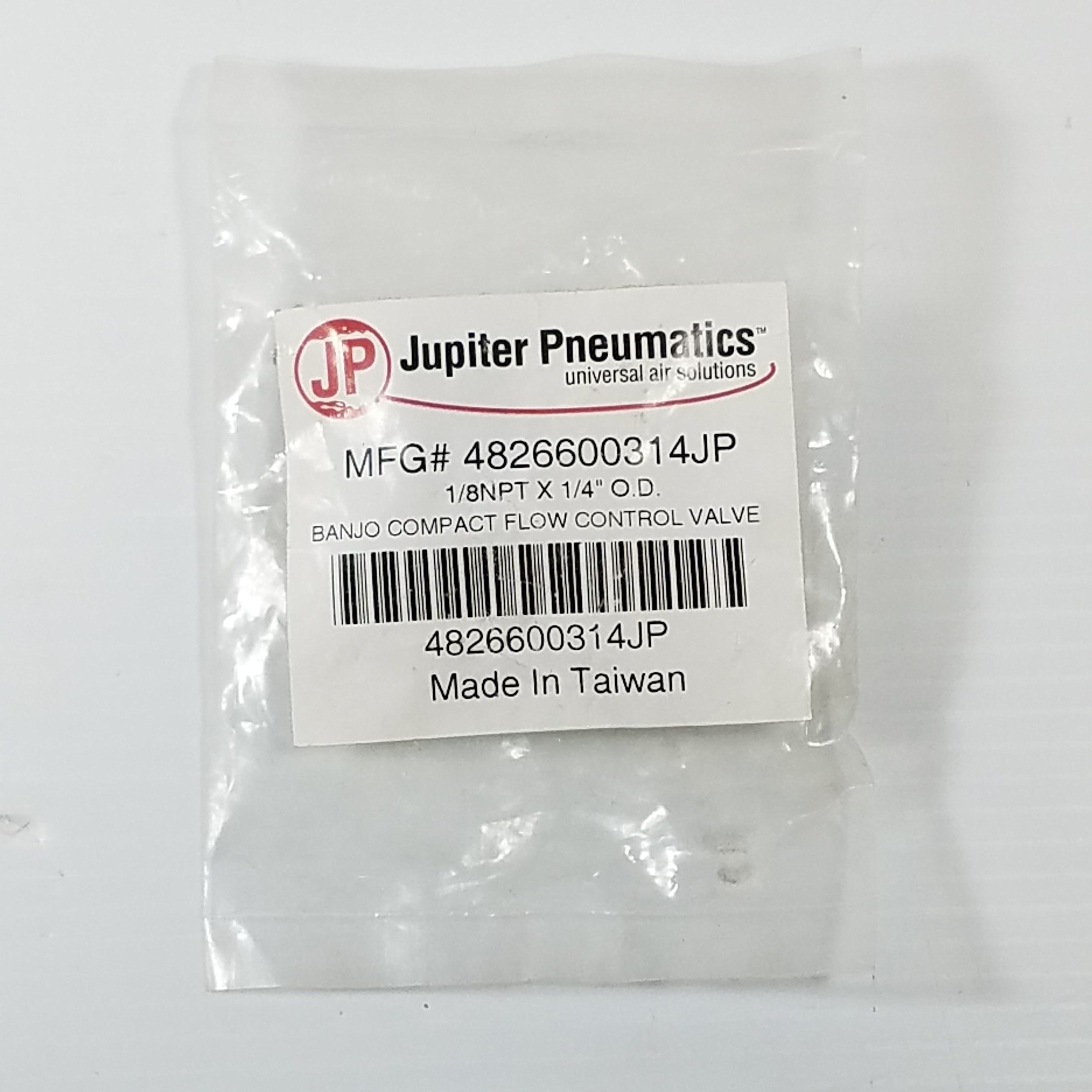 Jupiter Pneumatics 4826600314JP Banjo Compact Flow Control Valve