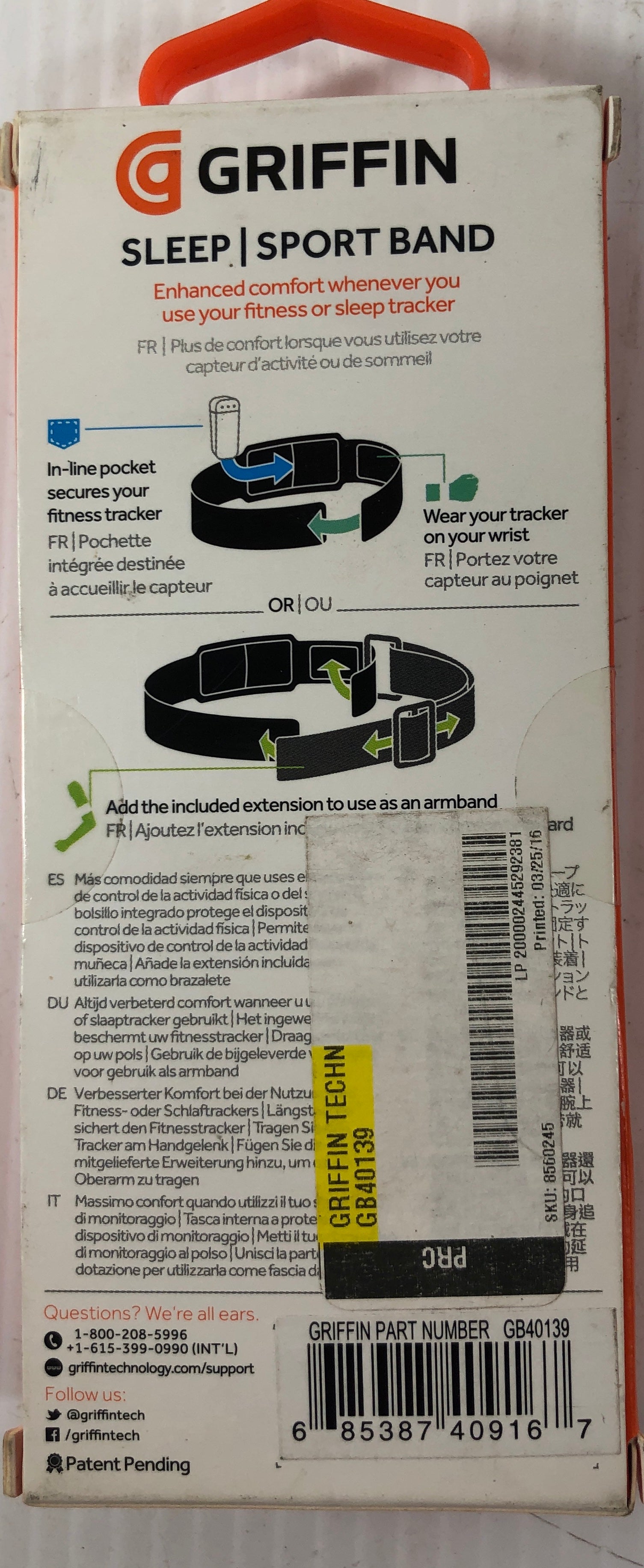 Griffin Sleep Sport Band for Fitness Trackers