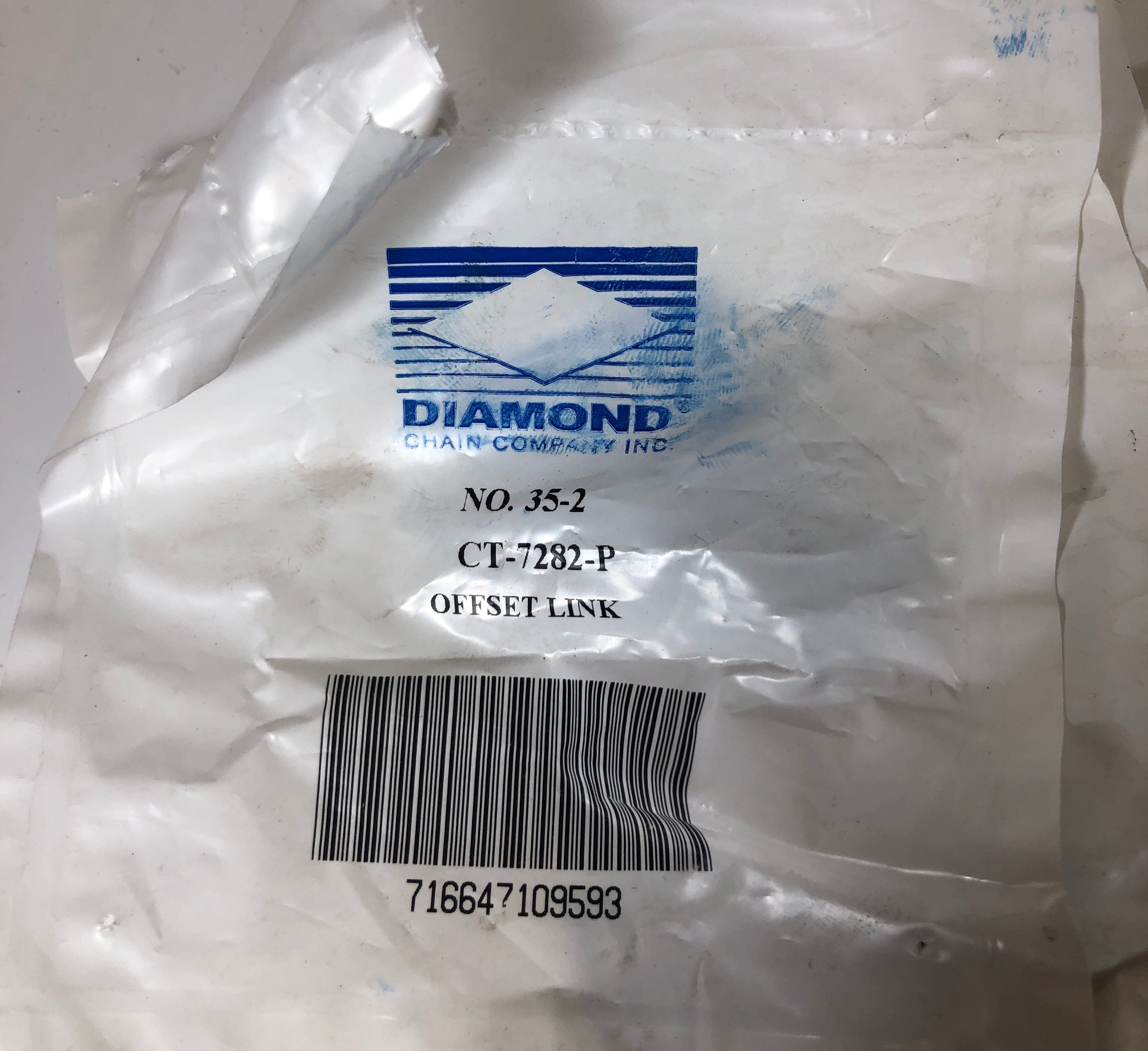 Diamond Chain Cabinet Offset Link No. 60 C-7282-P (Lot of 15)