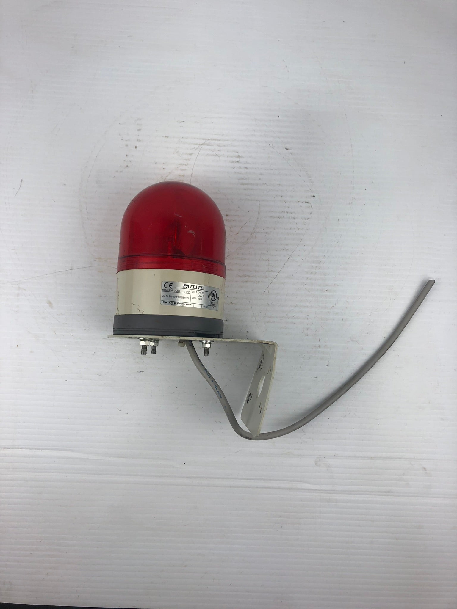Patlite RHB-24AUL Rotating Beacon IP55 24 VDC Class 2 Red