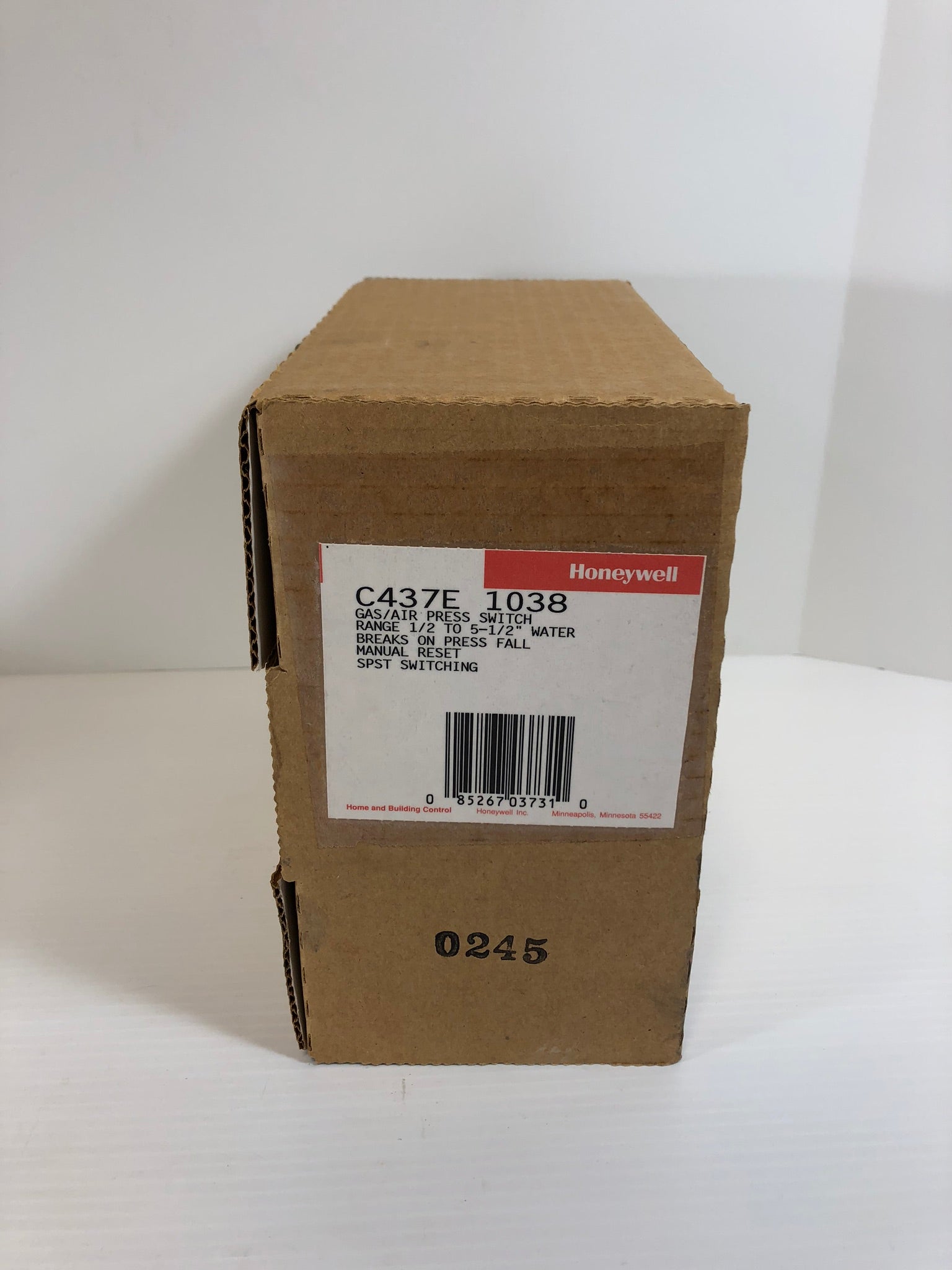Honeywell C437E 1038 Gas/Air Pressure Switch 1/2 to 5-1/2" Water Range