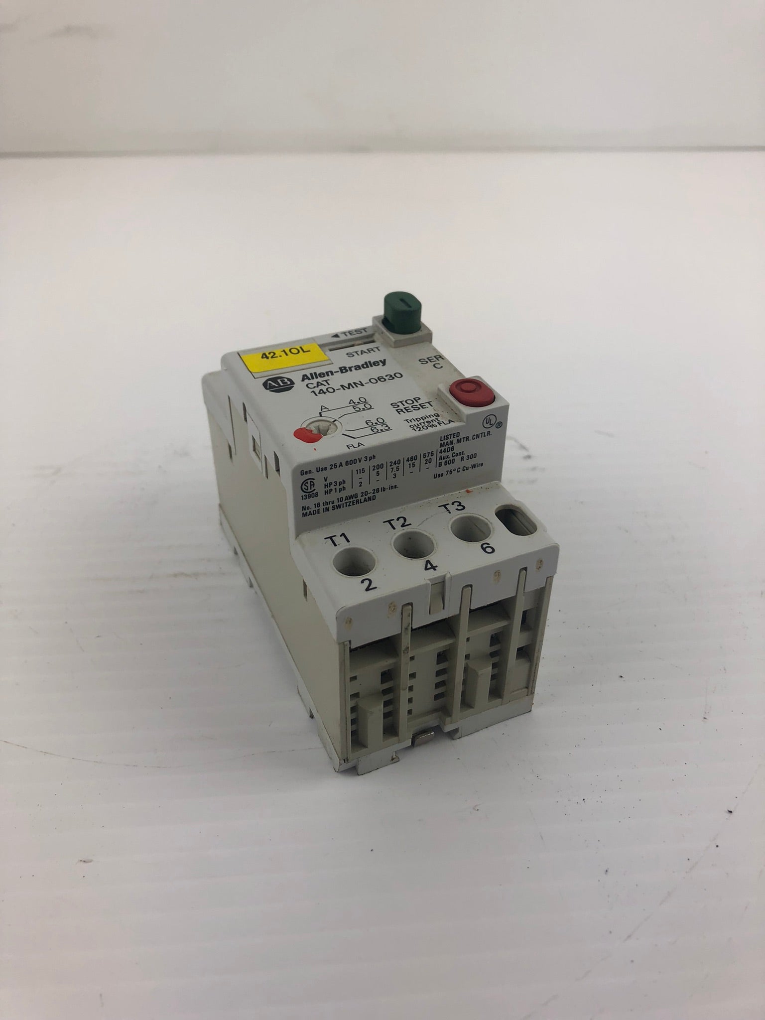 Allen-Bradley 140-MN-0630 Series C Manual Motor Starter